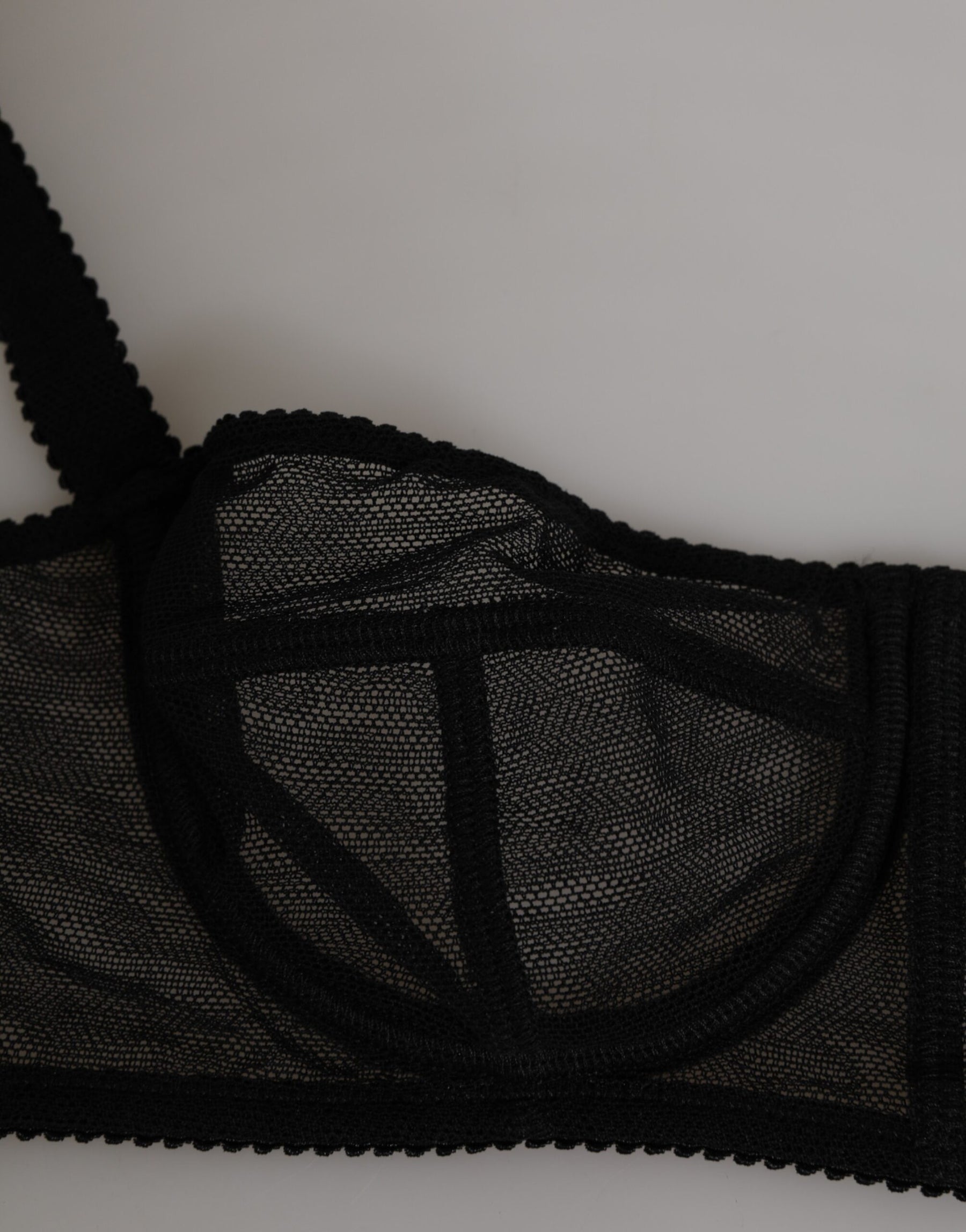 Dolce & Gabbana Black Floral Underwired Balconette Bra Underwear | Regal Royce