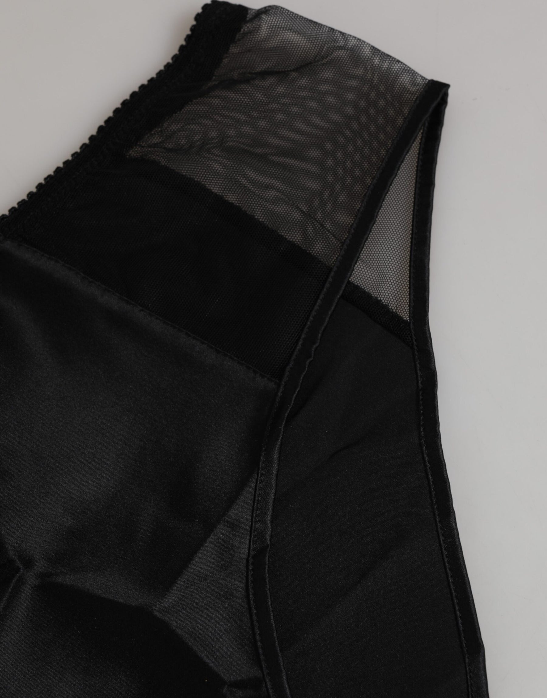 Dolce & Gabbana Black Silk Stretch High Waist Panty Underwear | Regal Royce