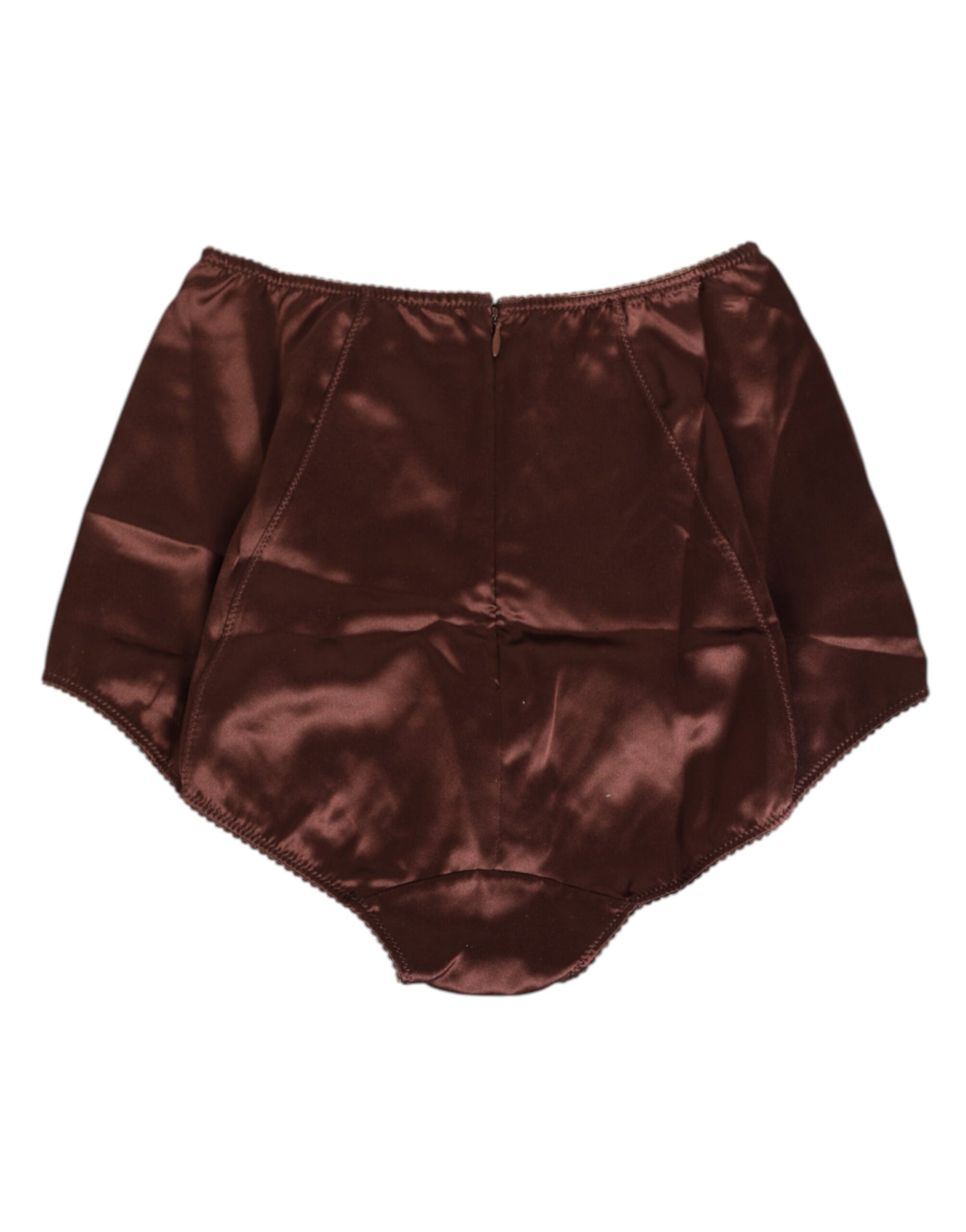 Dolce & Gabbana Brown Silk Stretch High Waist Girdle Underwear | Regal Royce