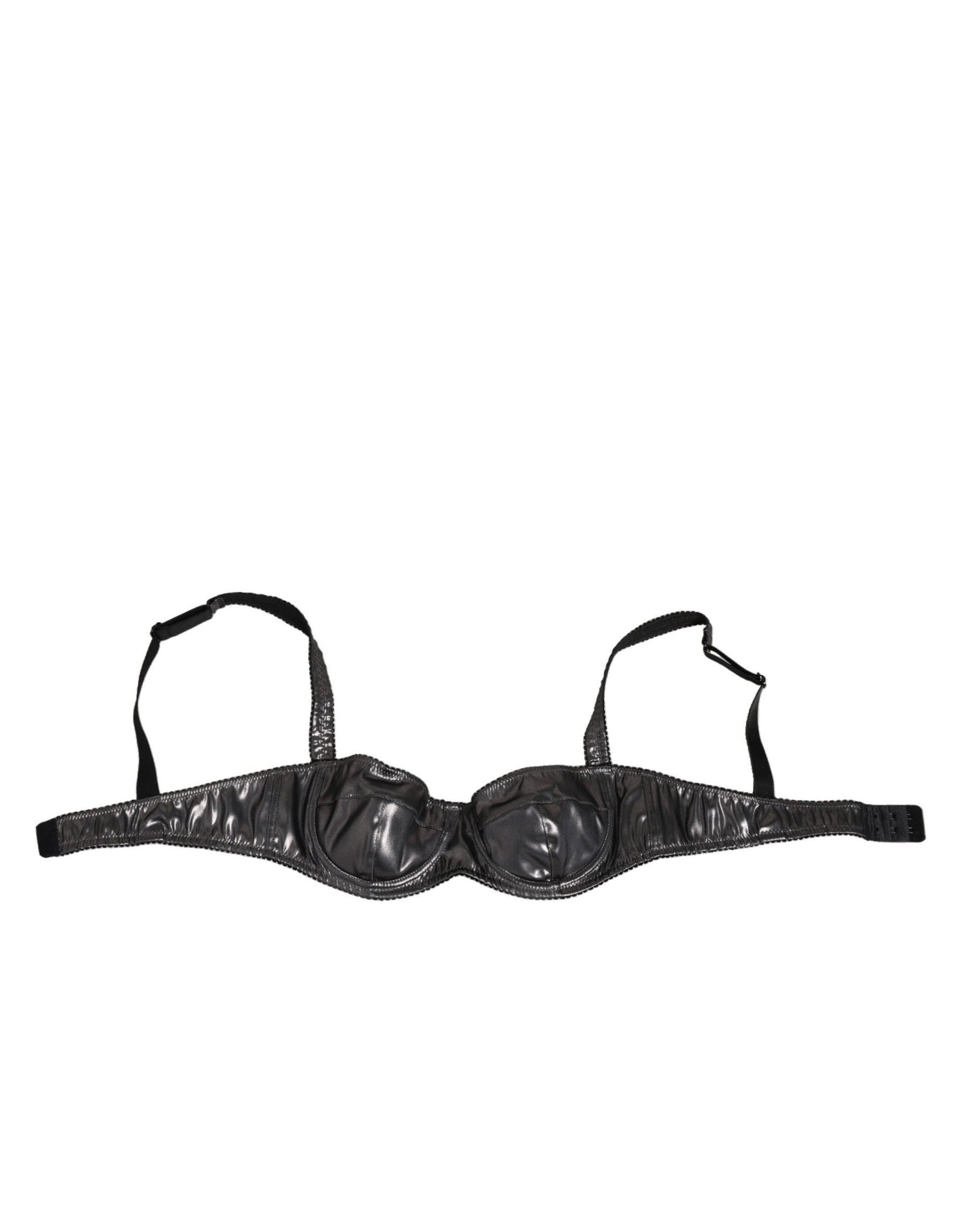 Dolce & Gabbana Black Acetate Stretch Balconette Bra Underwear | Regal Royce