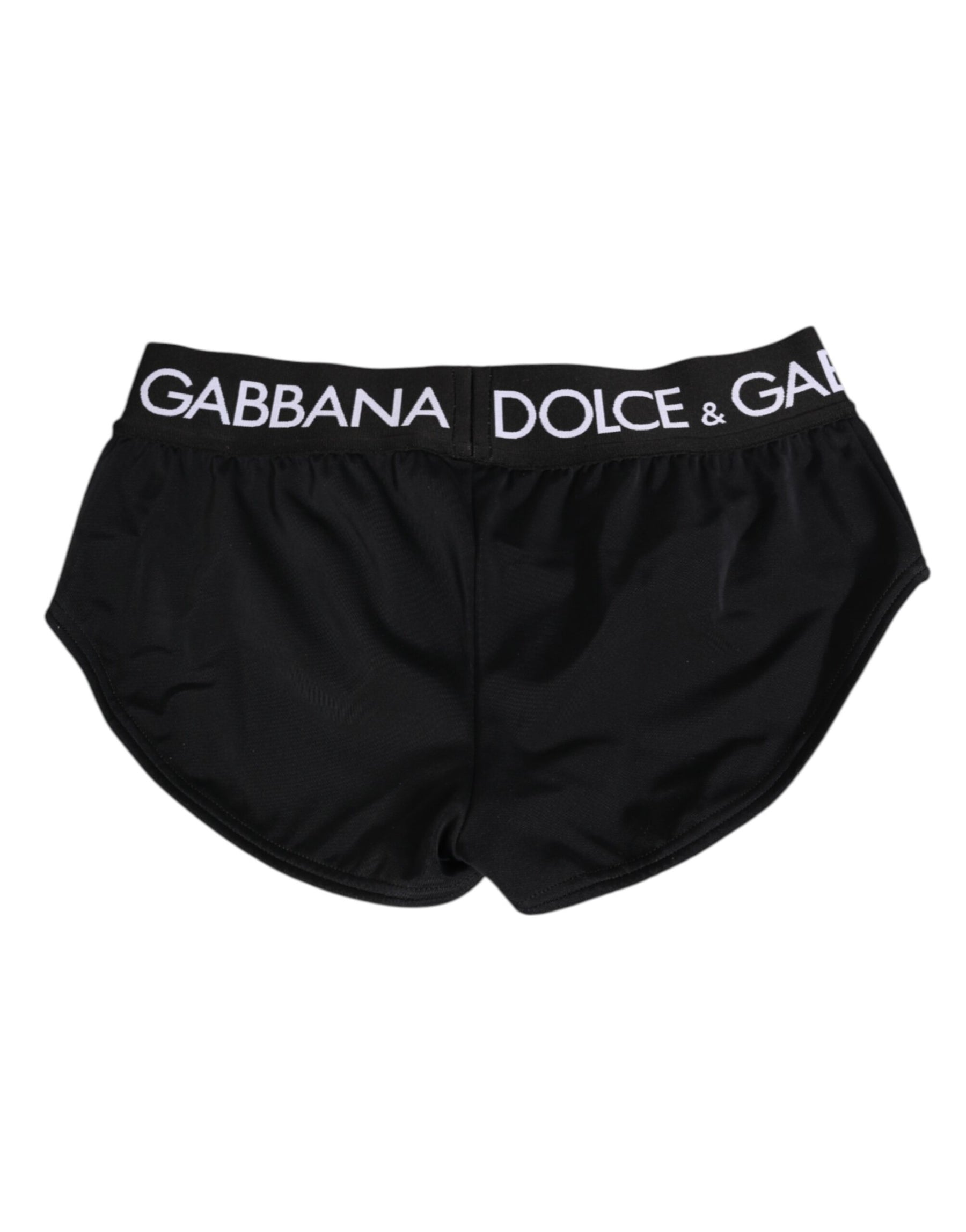 Dolce & Gabbana Black Nylon Logo Waistband Shorts Underwear | Regal Royce