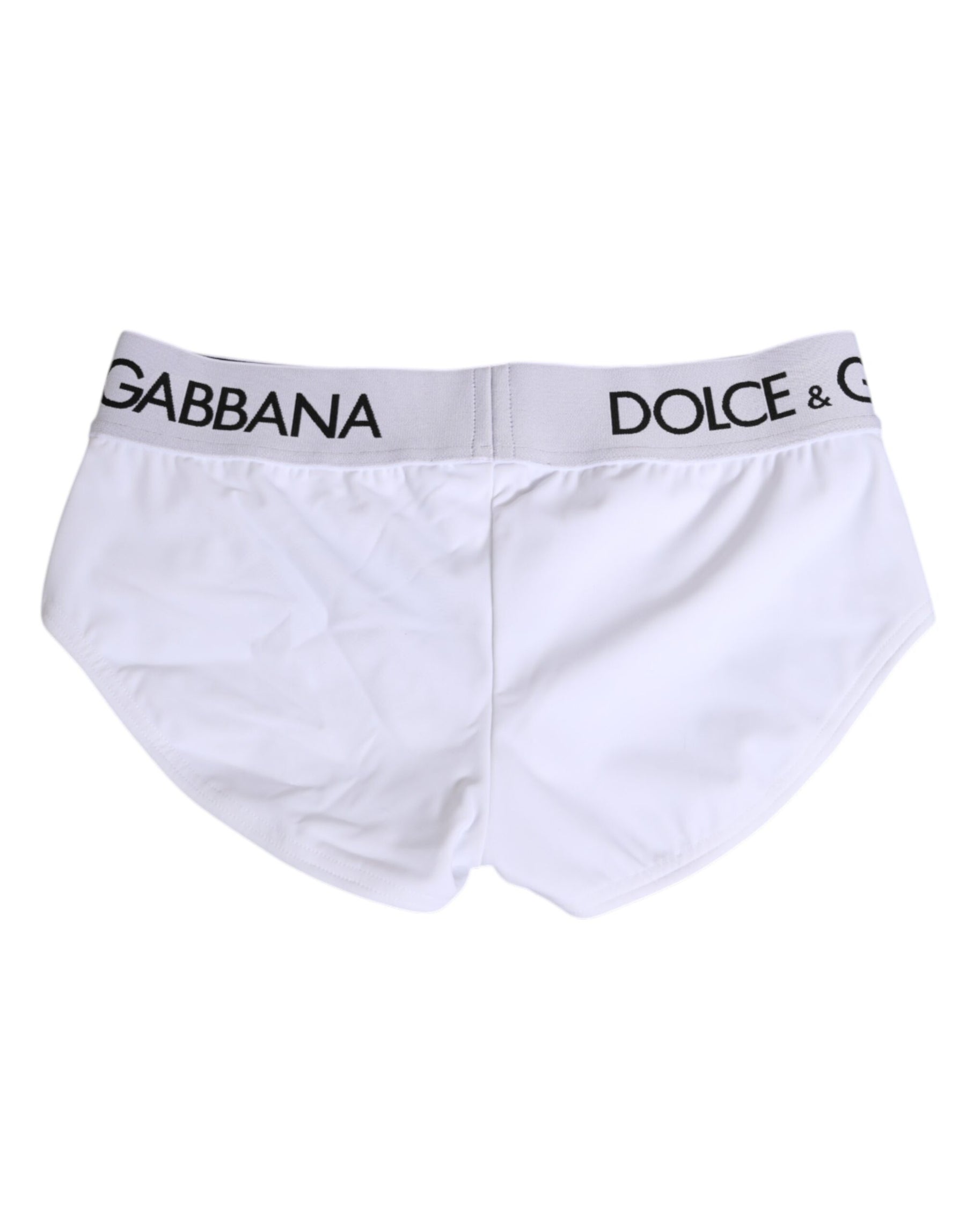 Dolce & Gabbana White Nylon Logo Waistband Shorts Underwear | Regal Royce