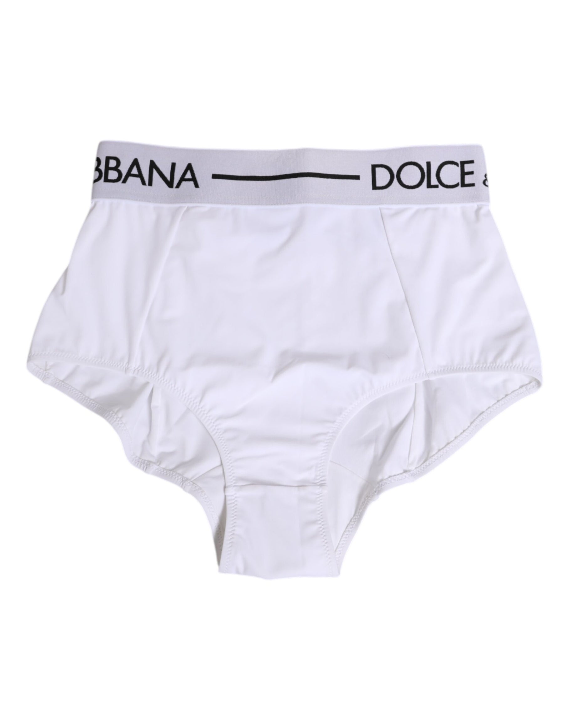 Dolce & Gabbana White Nylon Logo Waistband Coulotte Underwear | Regal Royce