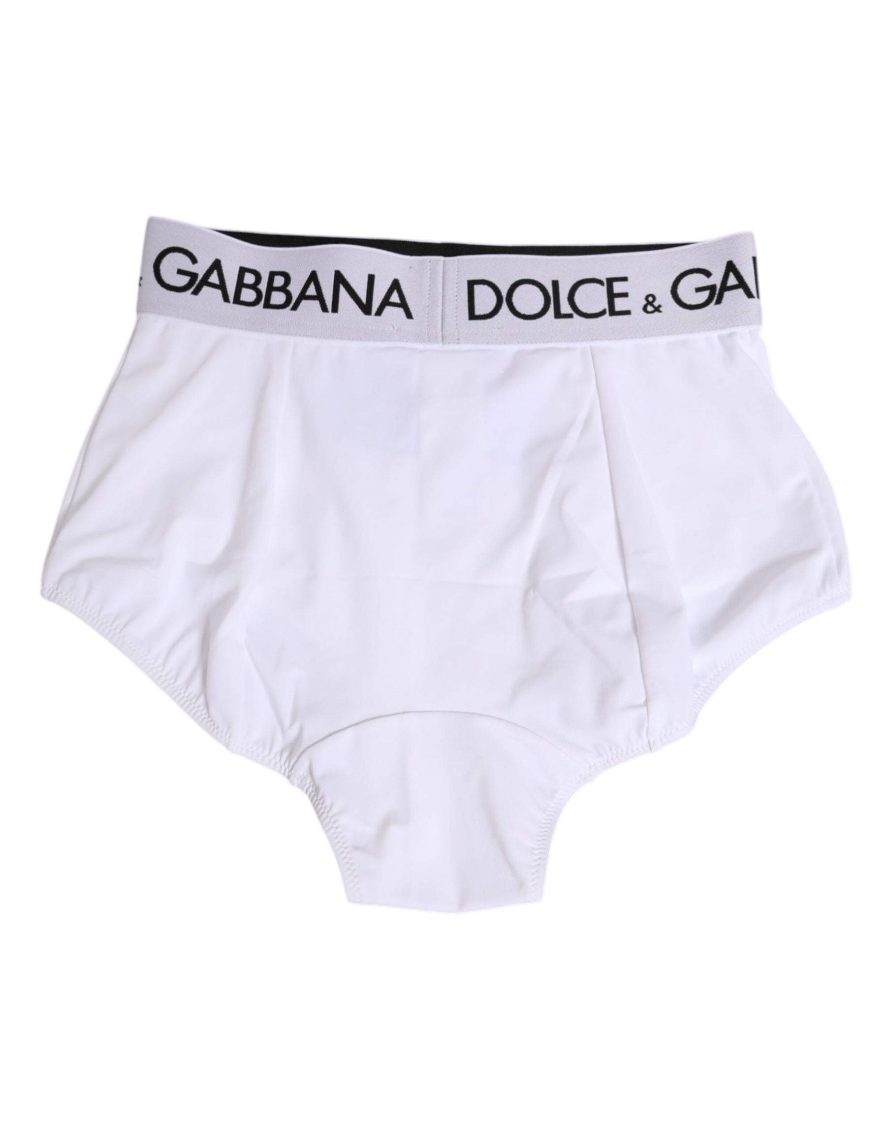 Dolce & Gabbana White Nylon Logo Waistband Coulotte Underwear | Regal Royce
