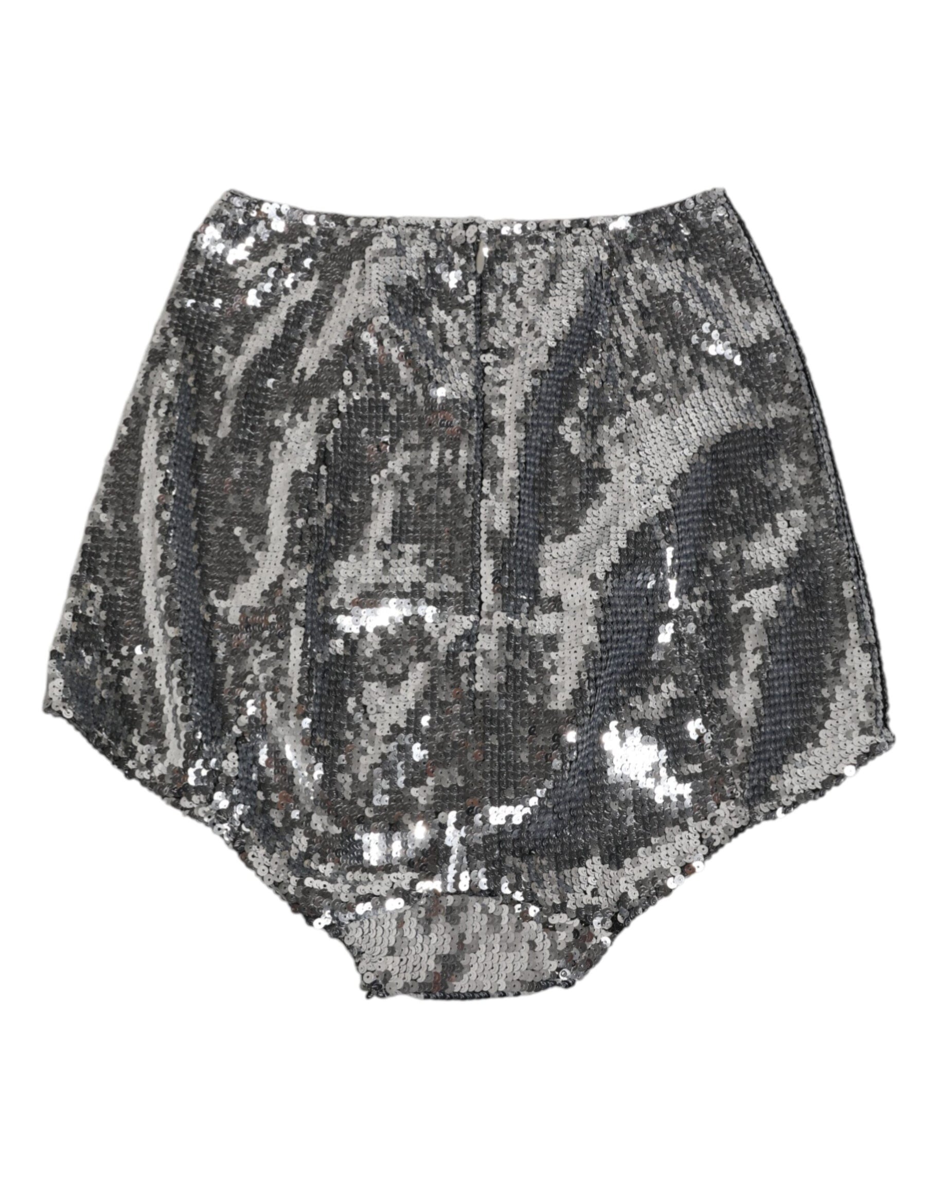 Dolce & Gabbana Silver Nylon Sequined Slip Girdle Panty Underwear | Regal Royce
