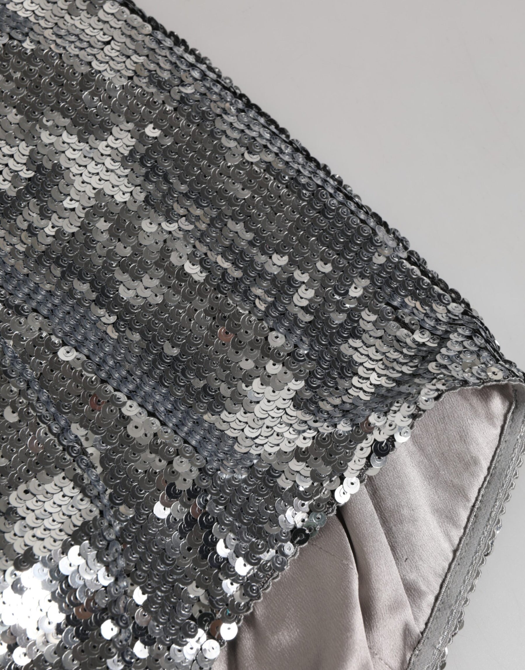 Dolce & Gabbana Silver Nylon Sequined Slip Girdle Panty Underwear | Regal Royce