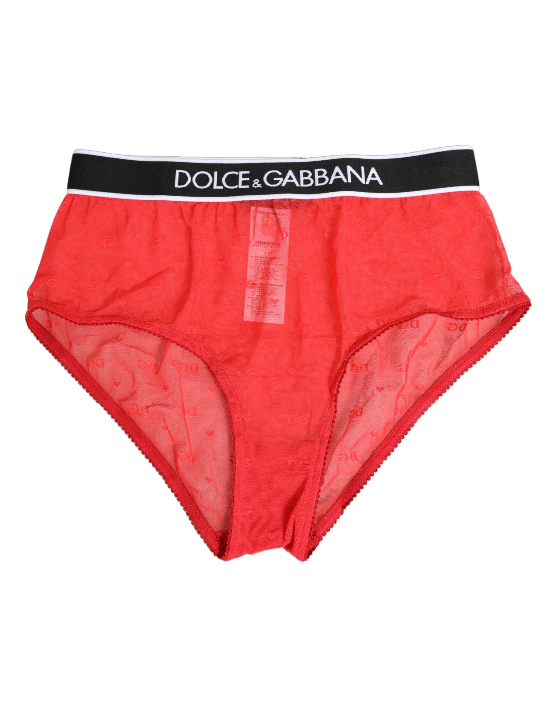 Dolce & Gabbana Red Nylon Logo Waistband Brief Panty Underwear | Regal Royce