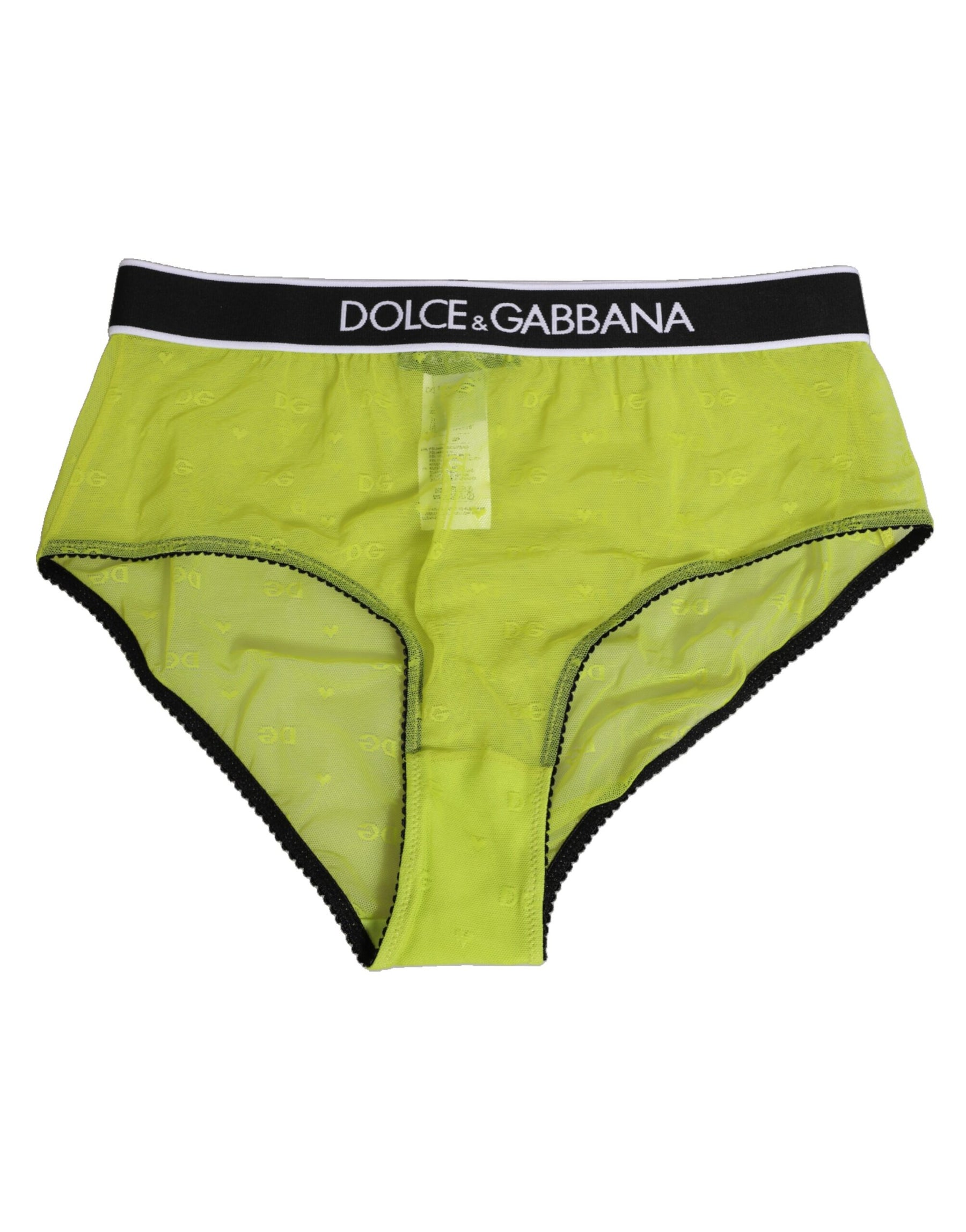 Dolce & Gabbana Green Nylon Logo Waistband Brief Panty Underwear | Regal Royce