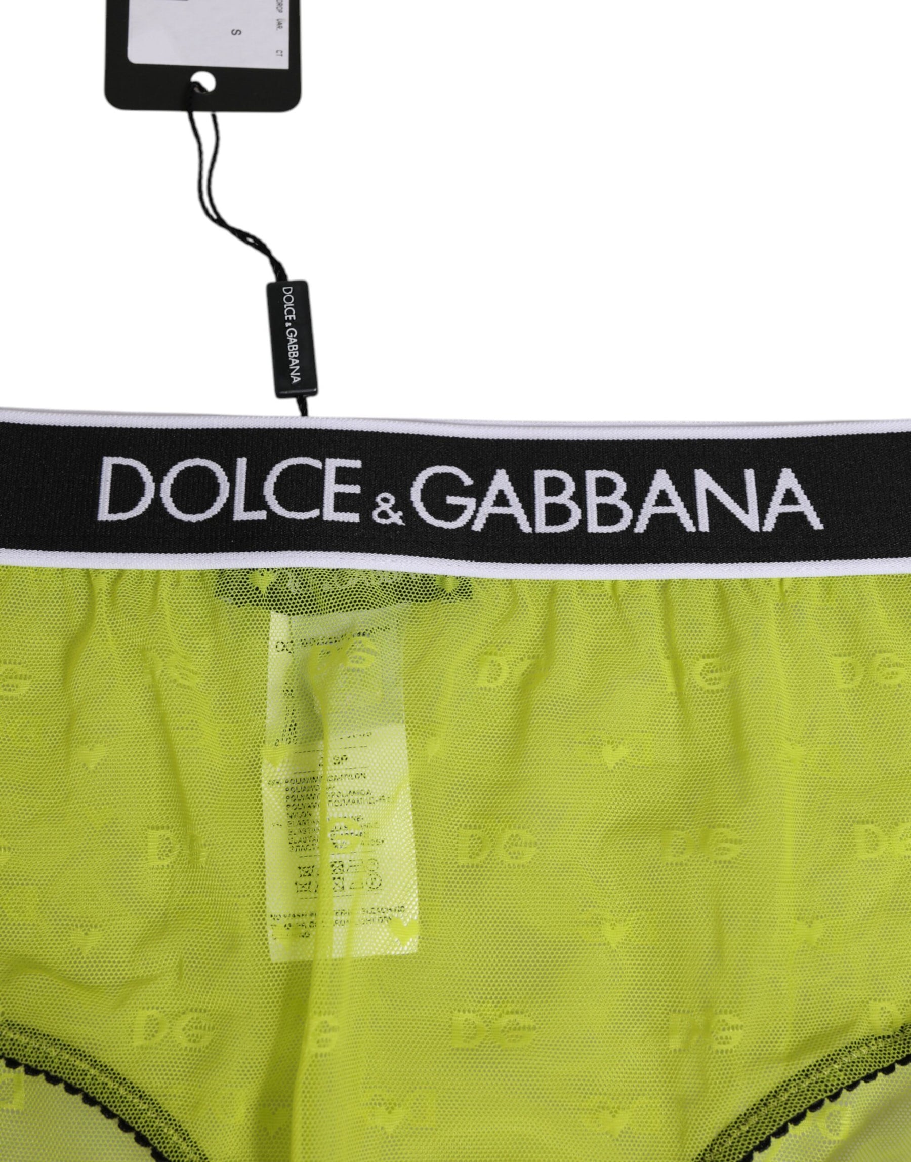 Dolce & Gabbana Green Nylon Logo Waistband Brief Panty Underwear | Regal Royce