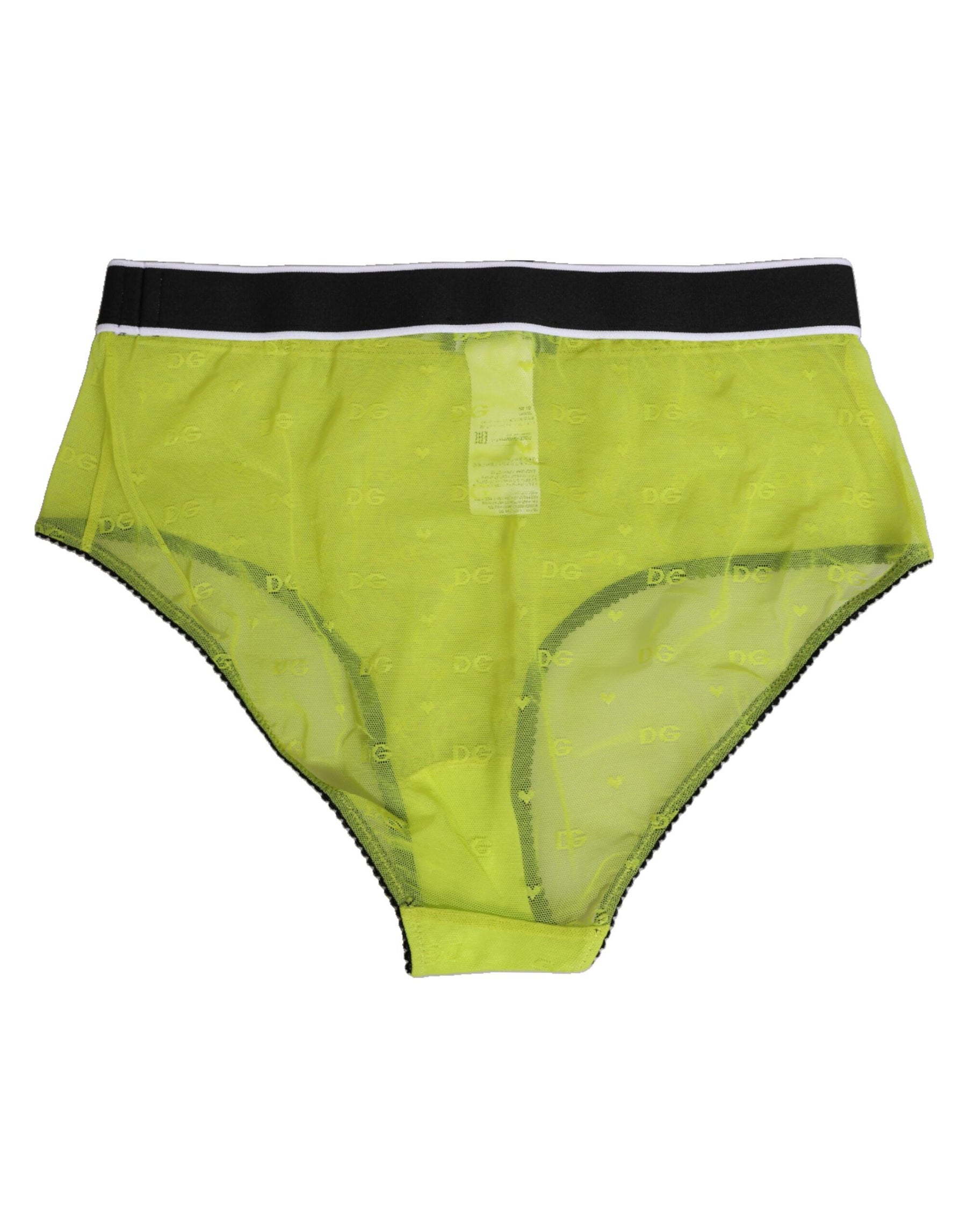 Dolce & Gabbana Green Nylon Logo Waistband Brief Panty Underwear | Regal Royce