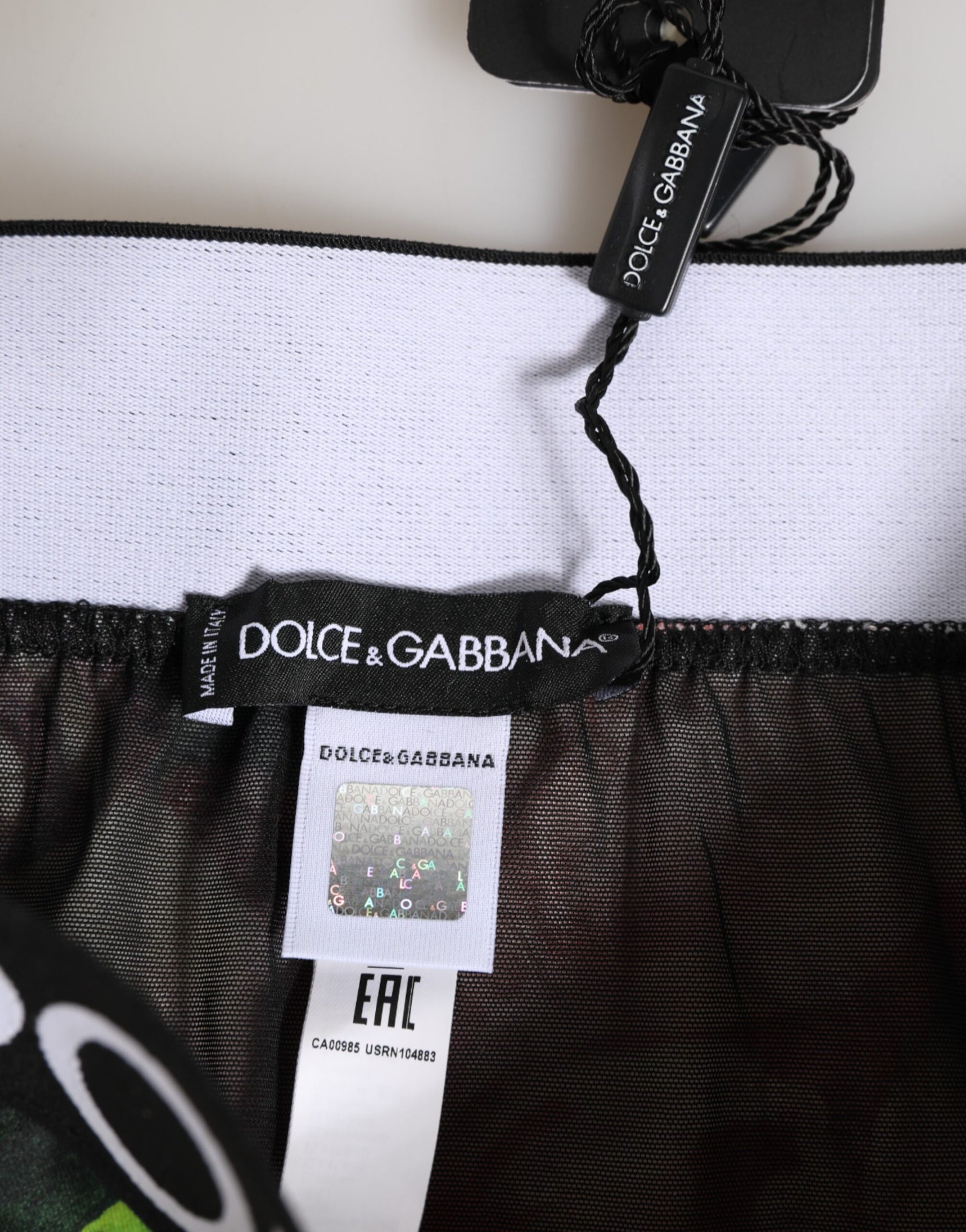 Dolce & Gabbana Black Floral Print High Waist Panty  Underwear | Regal Royce