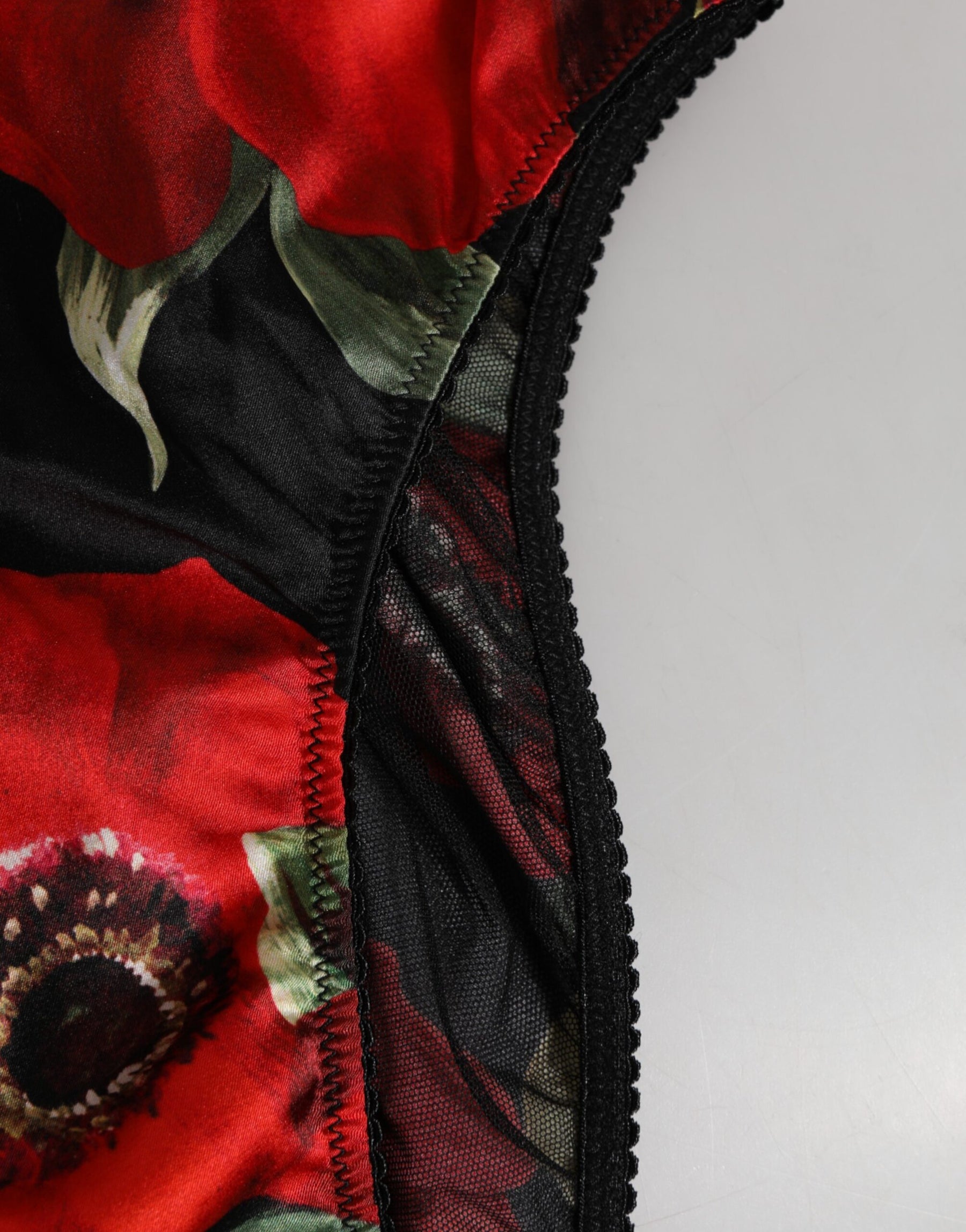 Dolce & Gabbana Black Floral Print High Waist Panty Underwear | Regal Royce