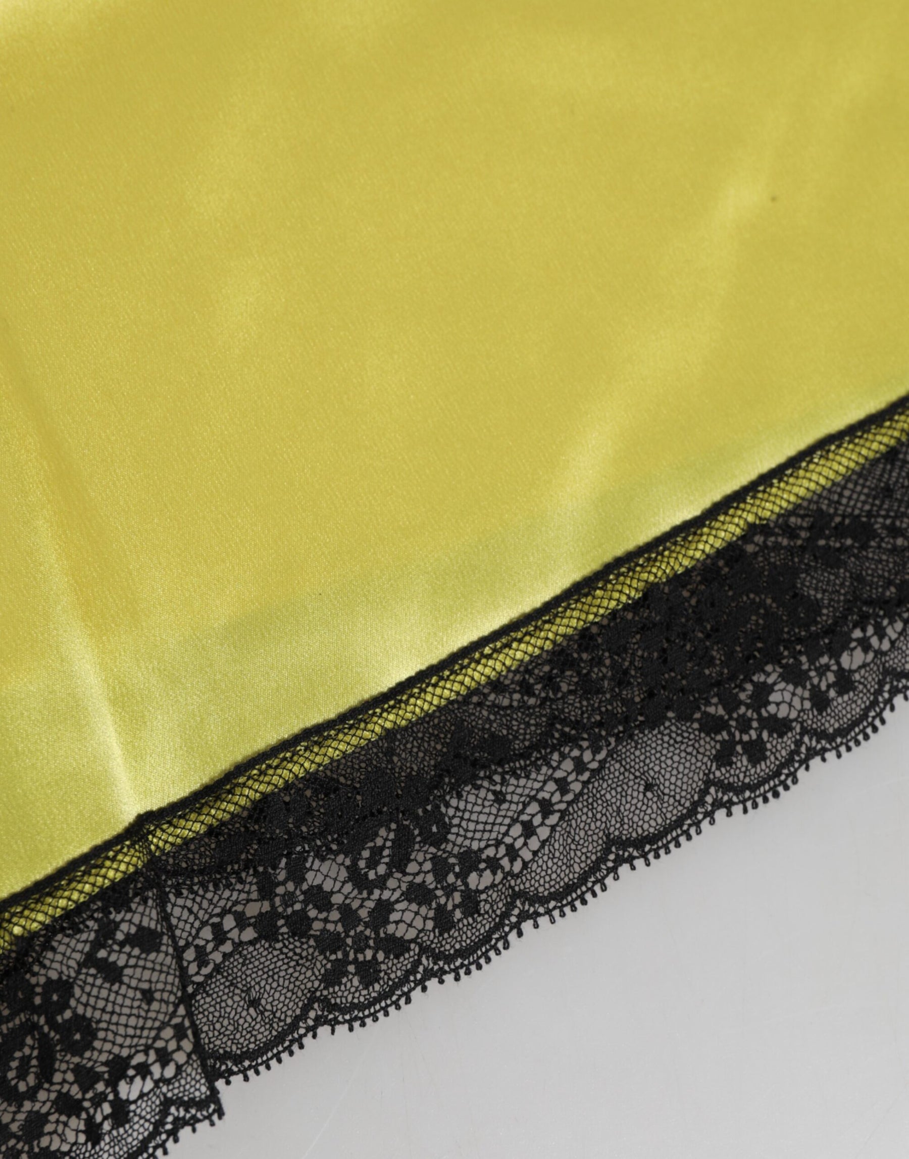 Dolce & Gabbana Yellow Satin Silk Mid Waist Underwear Shorts | Regal Royce
