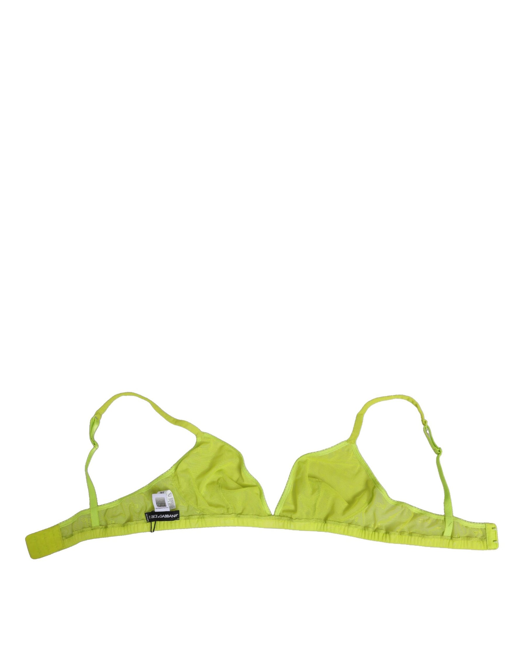 Dolce & Gabbana Yellow Green Nylon Soft Cup Brassiere  Underwear | Regal Royce