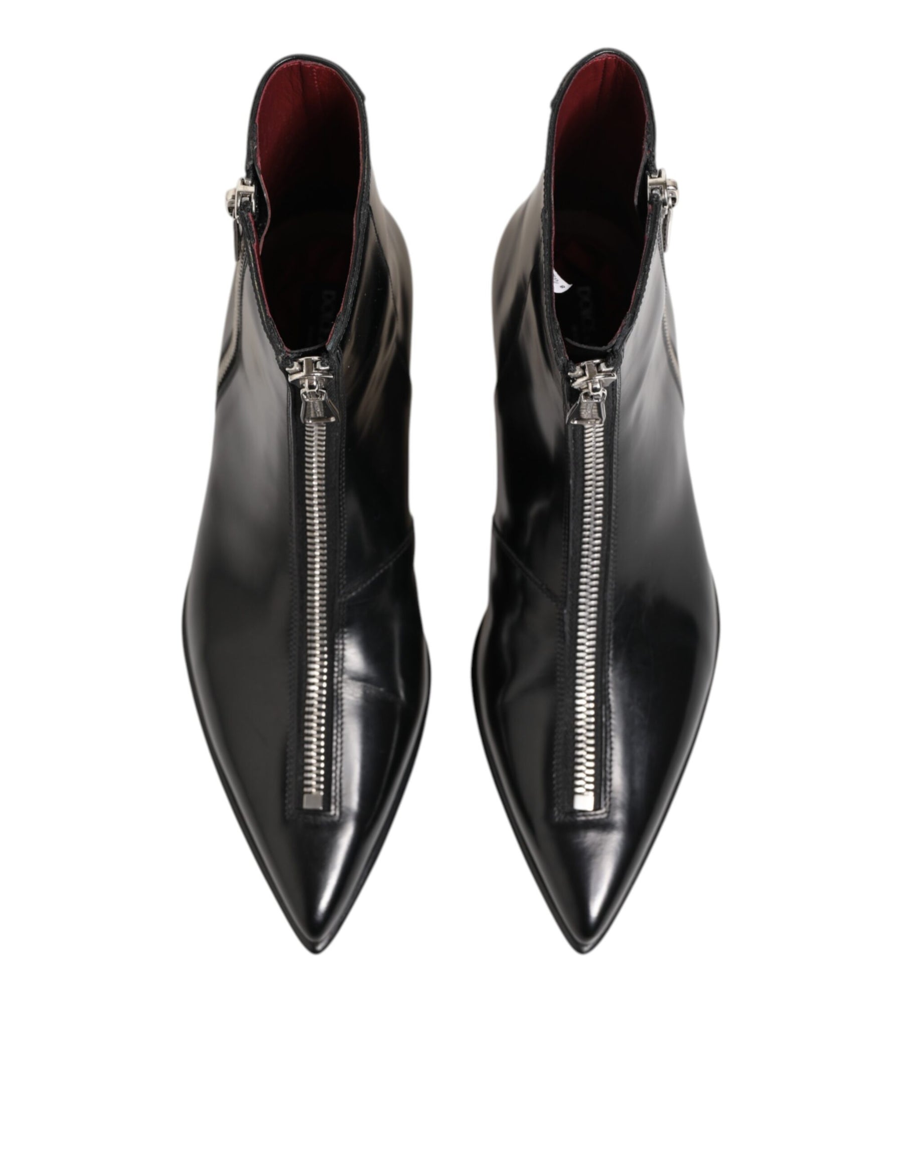 Dolce & Gabbana Black Calfskin Leather Men SHORT Boots Shoes | Regal Royce