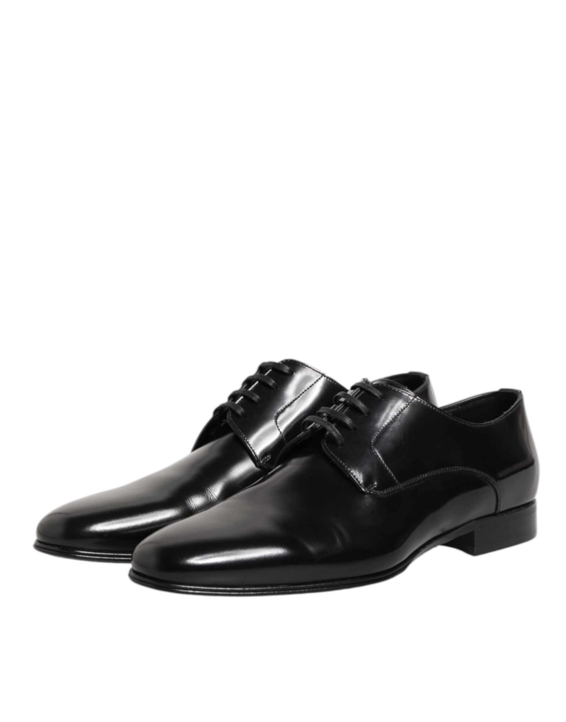 Dolce & Gabbana Black Calfskin Leather Derby Men Dress Shoes | Regal Royce
