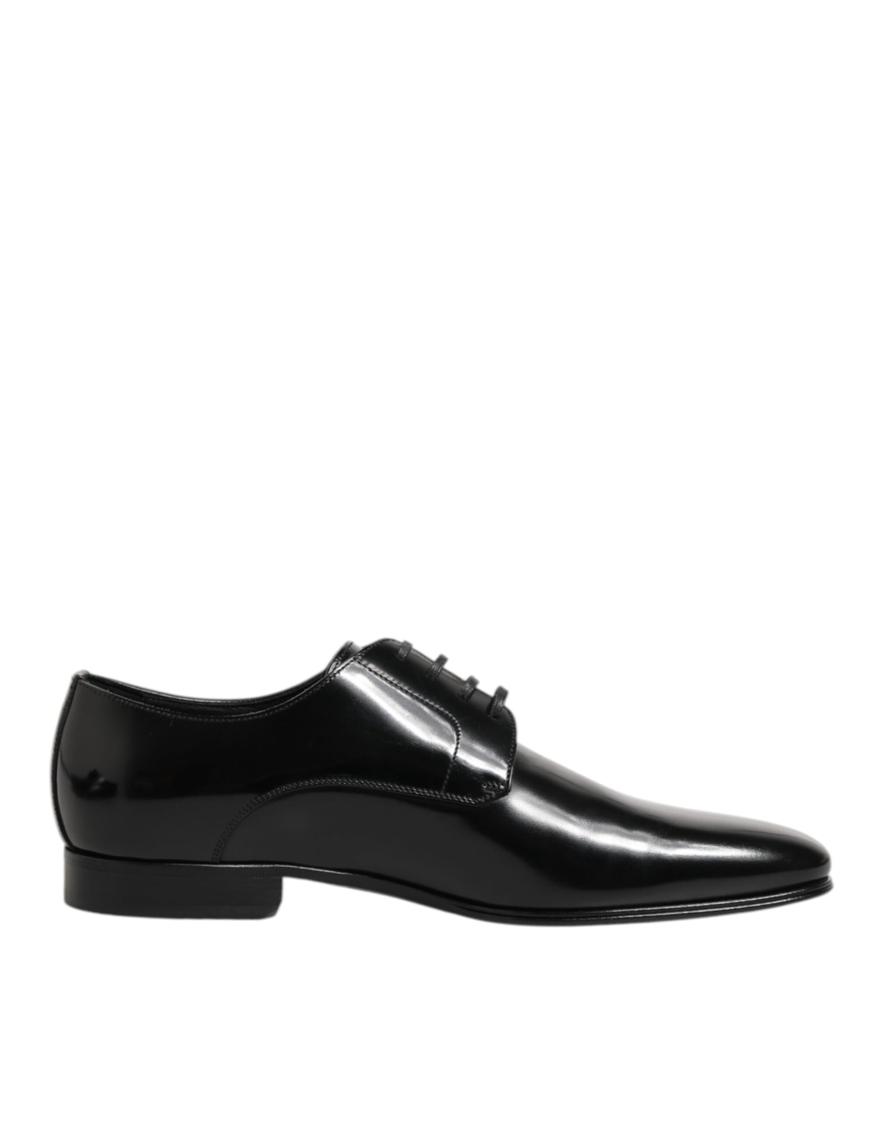 Dolce & Gabbana Black Calfskin Leather Derby Men Dress Shoes | Regal Royce