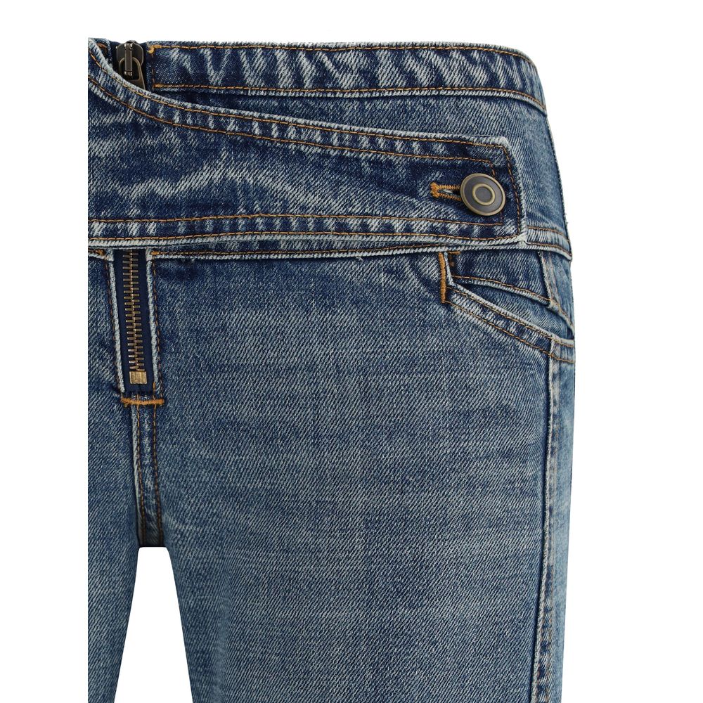 Coperni Blue Polyester Flared Jeans | Regal Royce