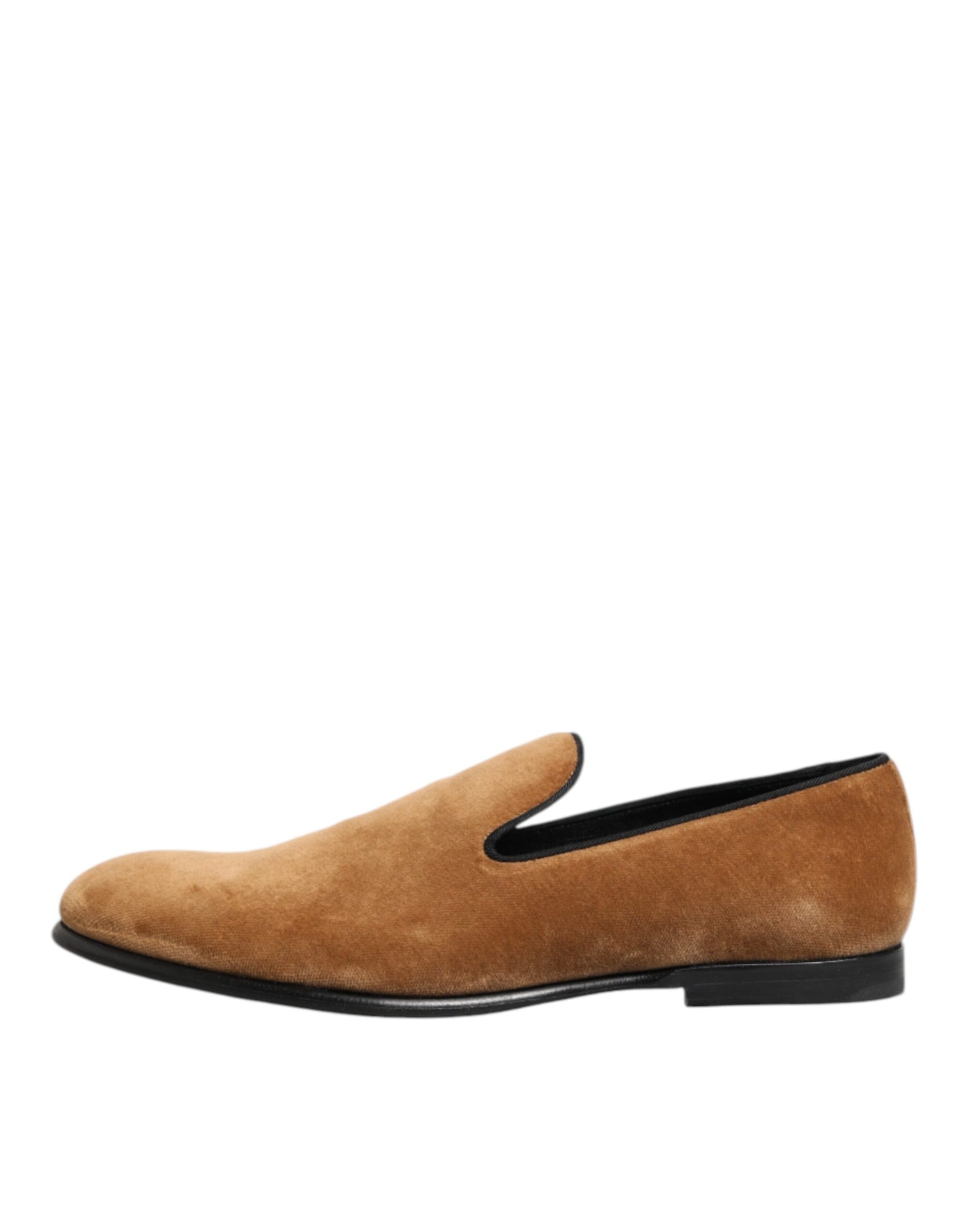 Dolce & Gabbana Brown Suede Slip On Men Loafers Formal Shoes | Regal Royce