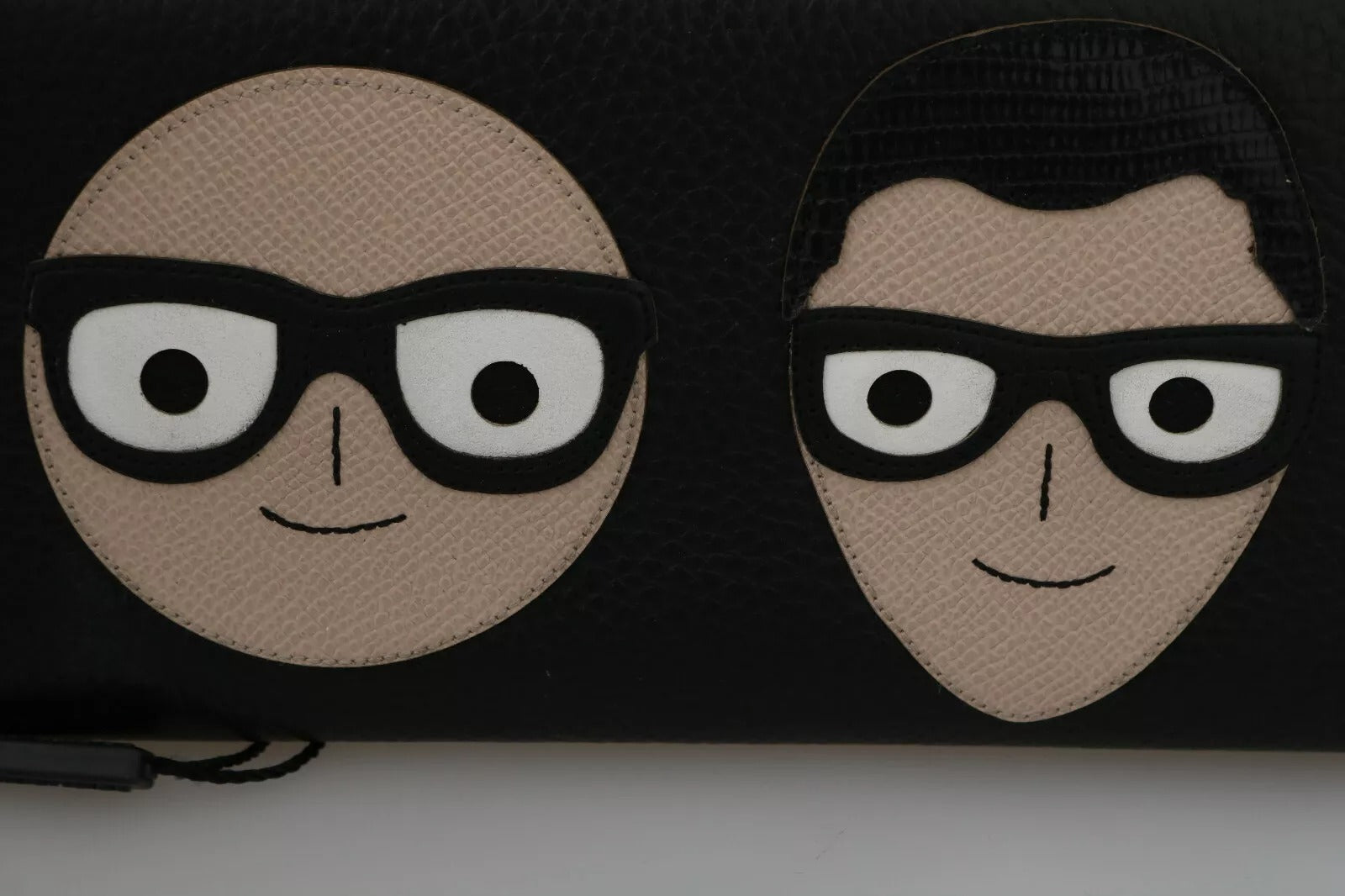 Dolce & Gabbana Black Leather #DGFAMILY Zipper Continental Mens Wallet | Regal Royce