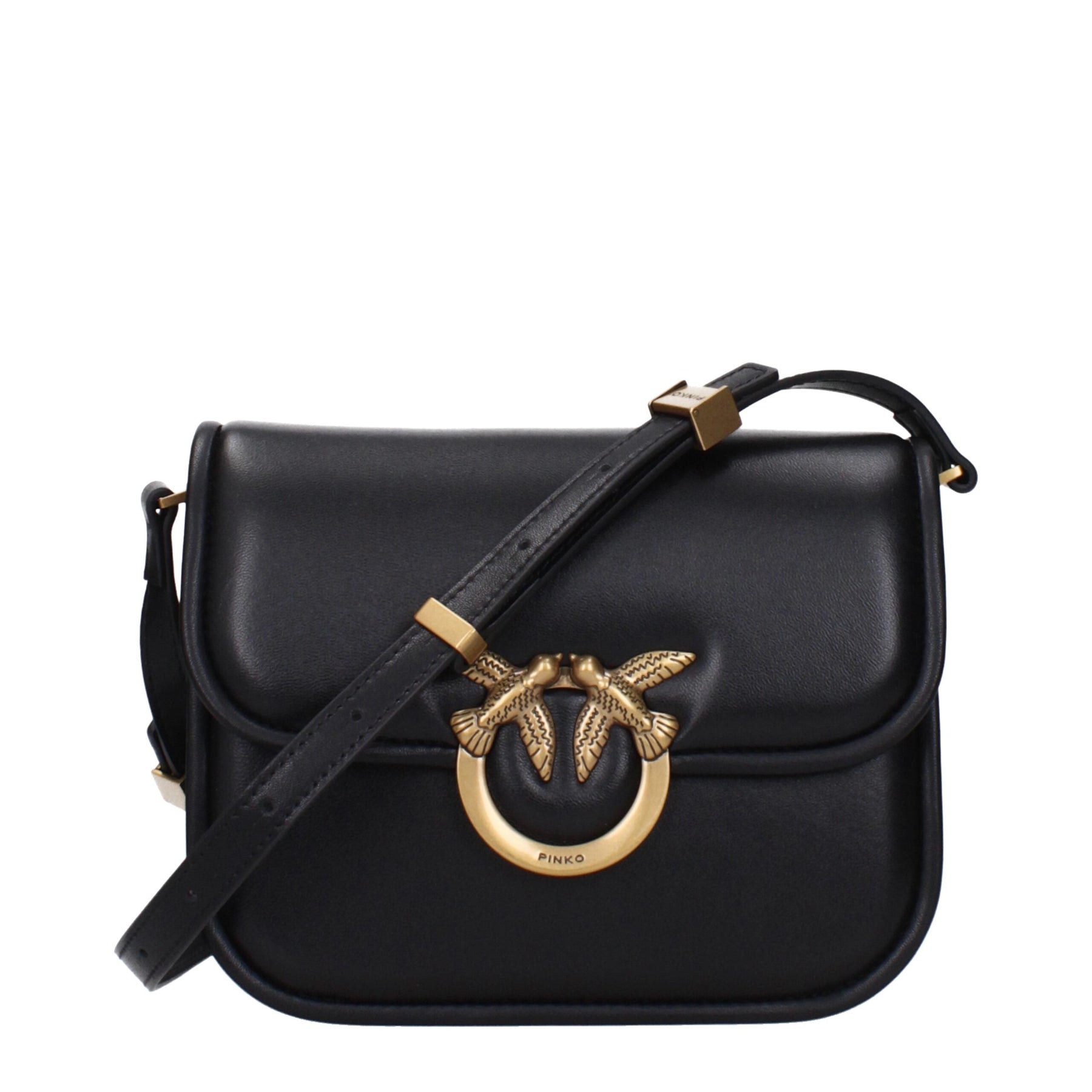 PINKO Black Leather Crossbody Bag | Regal Royce