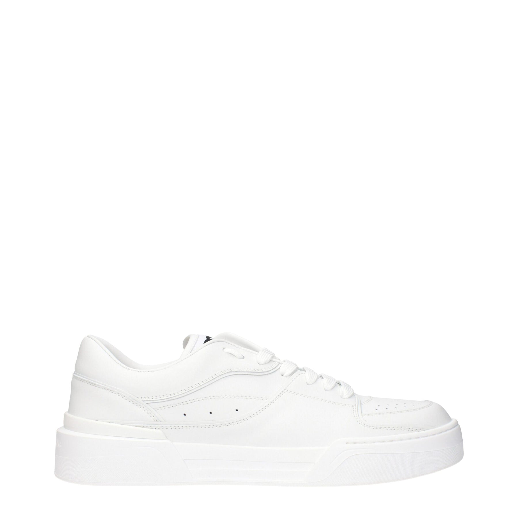 Dolce & Gabbana White Leather Low Top Sneakers | Regal Royce