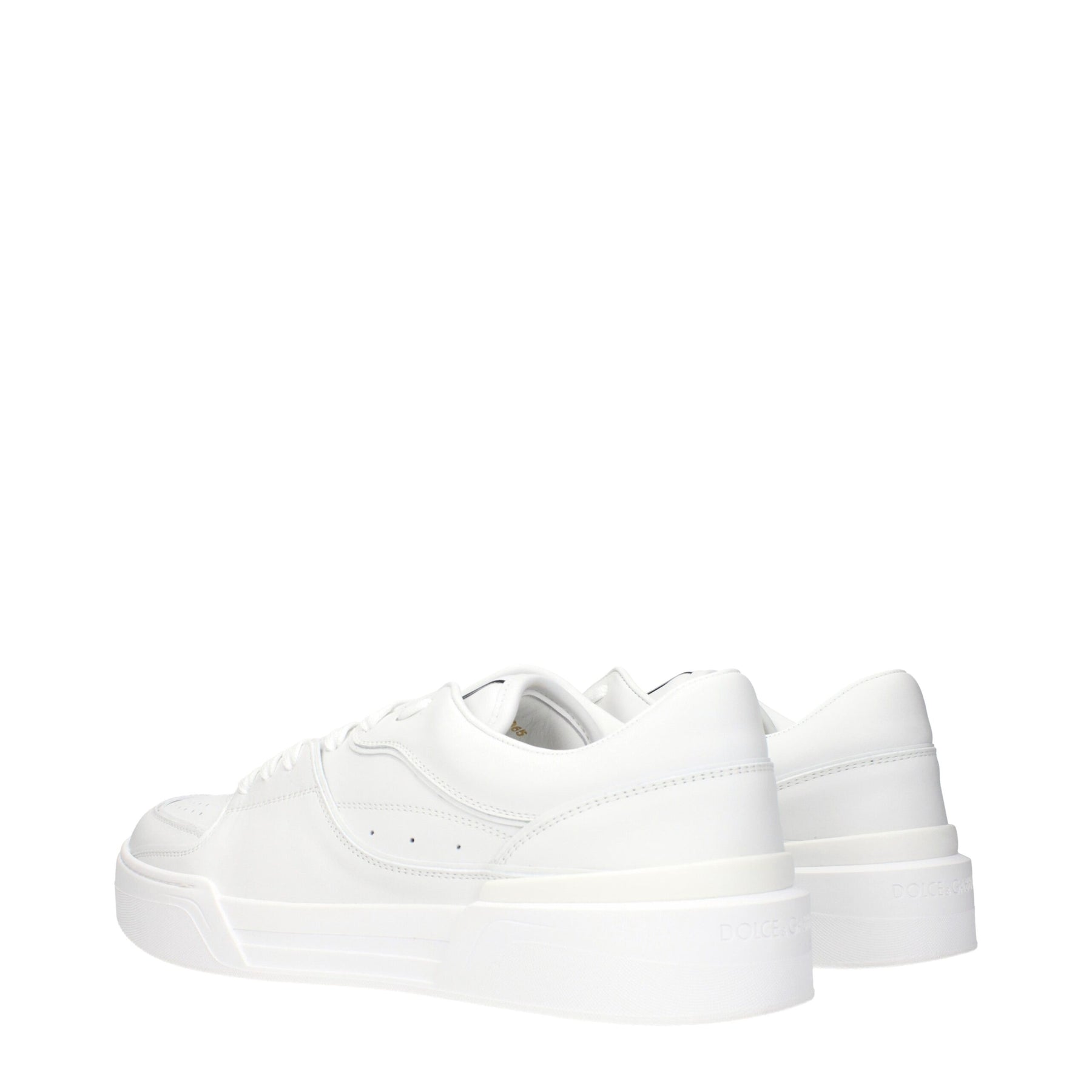 Dolce & Gabbana White Leather Low Top Sneakers | Regal Royce