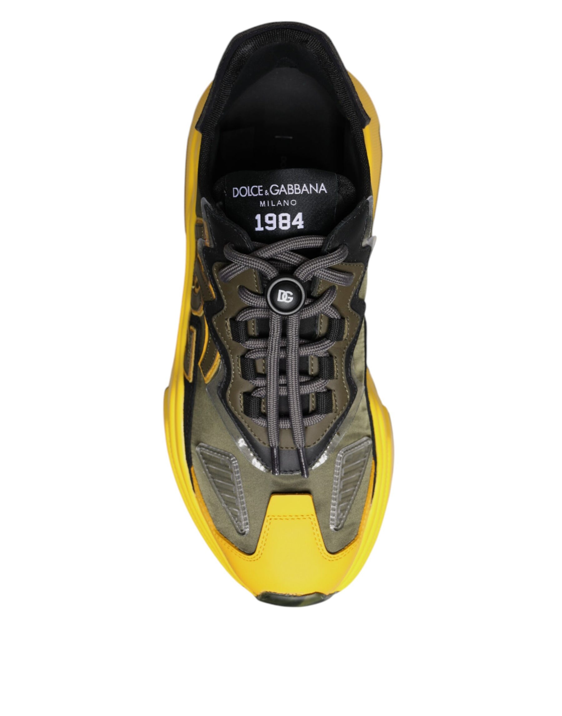 Dolce & Gabbana Black Yellow Daymaster Low Top Sneakers  Shoes | Regal Royce