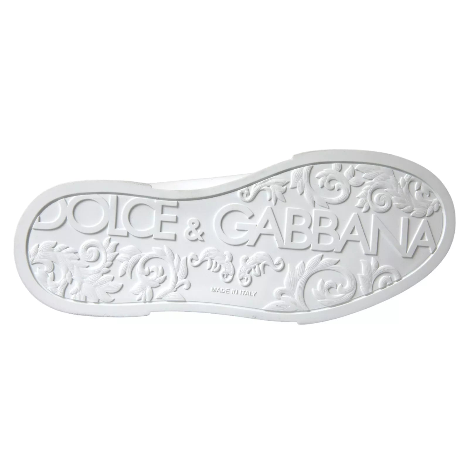 Dolce & Gabbana White Calf Leather Low Top Sneakers Shoes