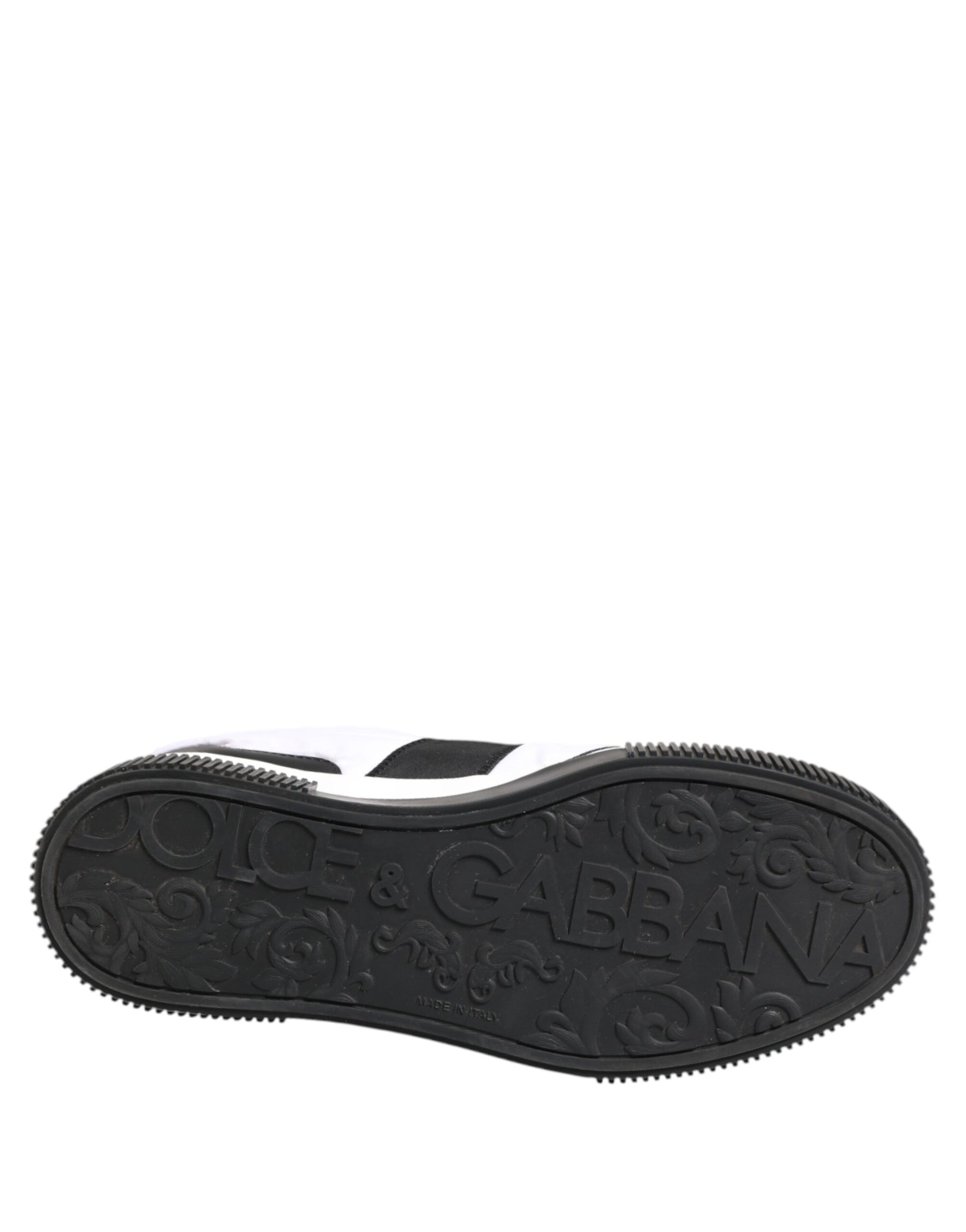 Dolce & Gabbana Black White Leather MIAMI Low Top Sneakers Shoes | Regal Royce