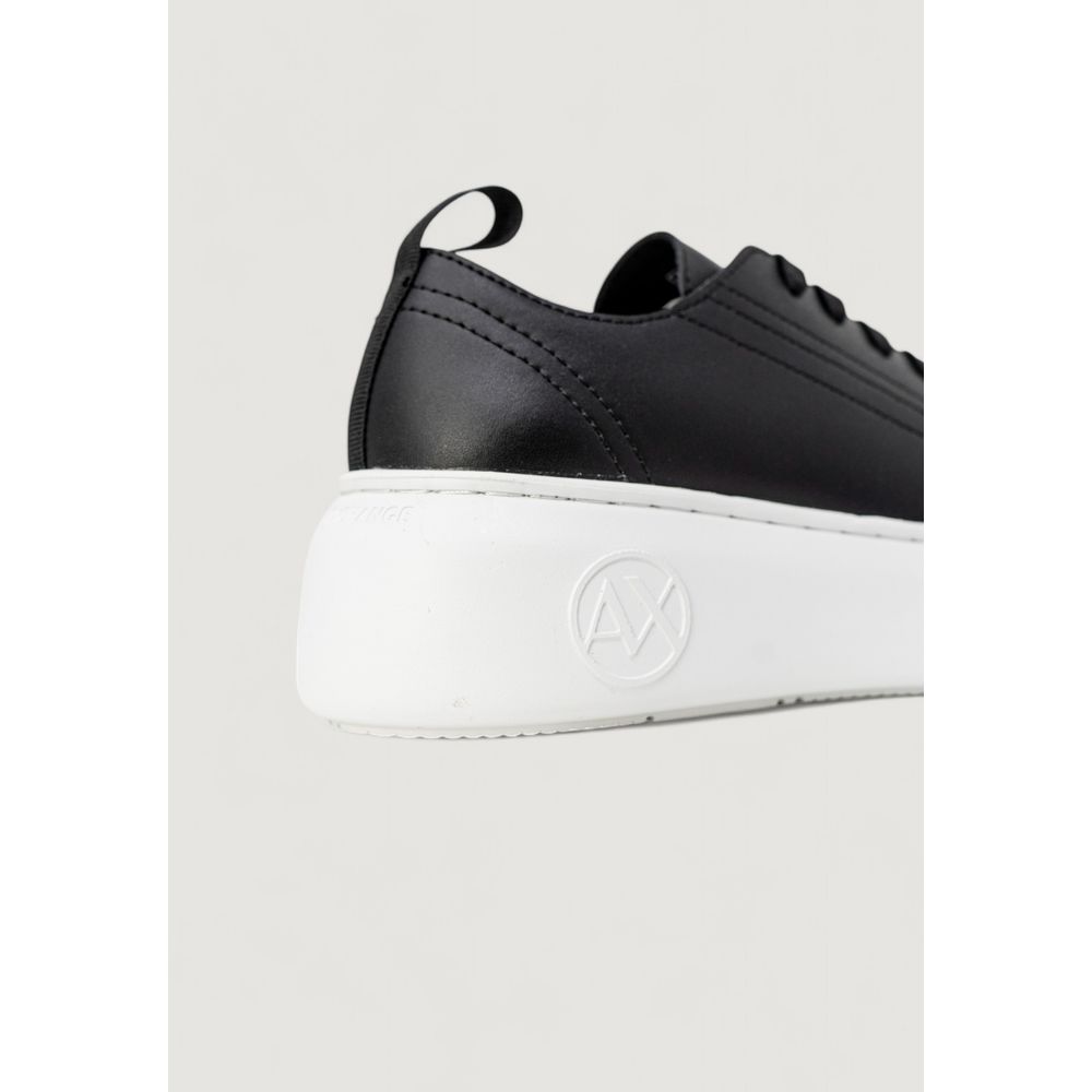 Armani Exchange Black Artificial Leather Low Top Sneakers | Regal Royce