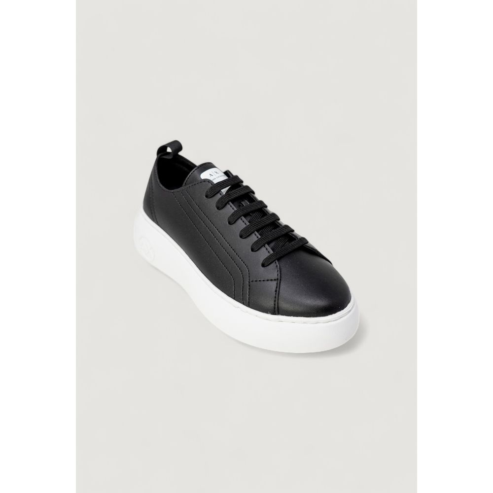 Armani Exchange Black Artificial Leather Low Top Sneakers | Regal Royce