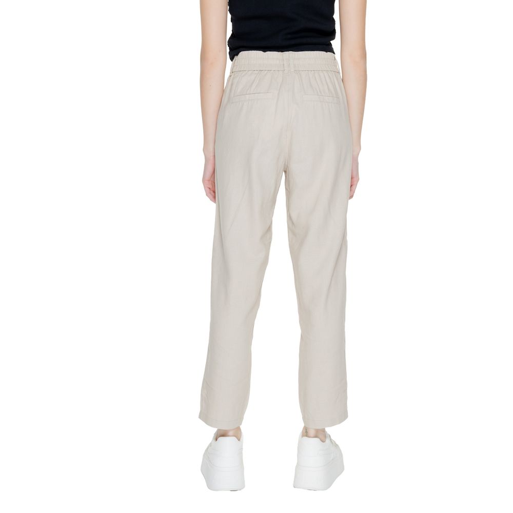 Only Beige Linen Casual Pants | Regal Royce