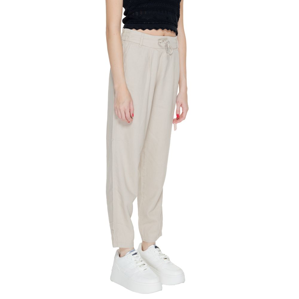 Only Beige Linen Casual Pants | Regal Royce