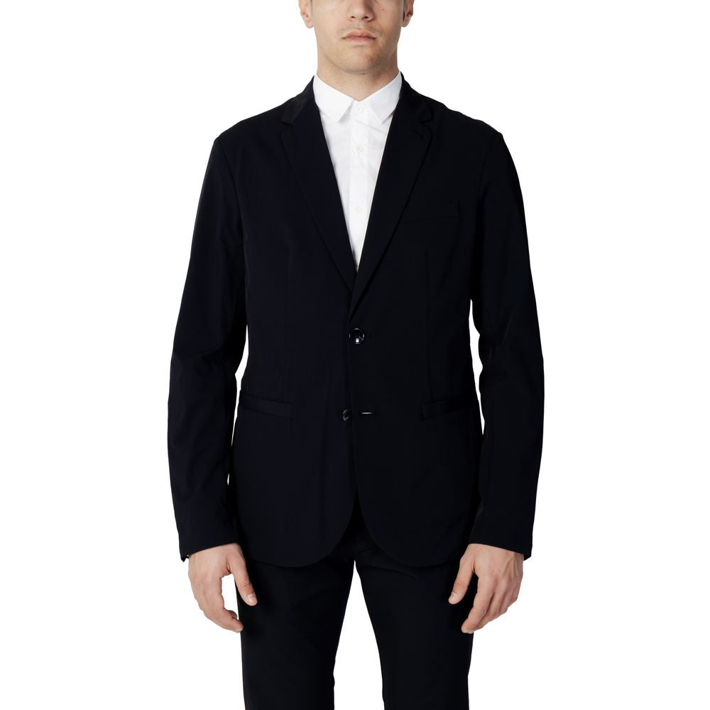 Armani Exchange Blue Cotton Blazer | Regal Royce