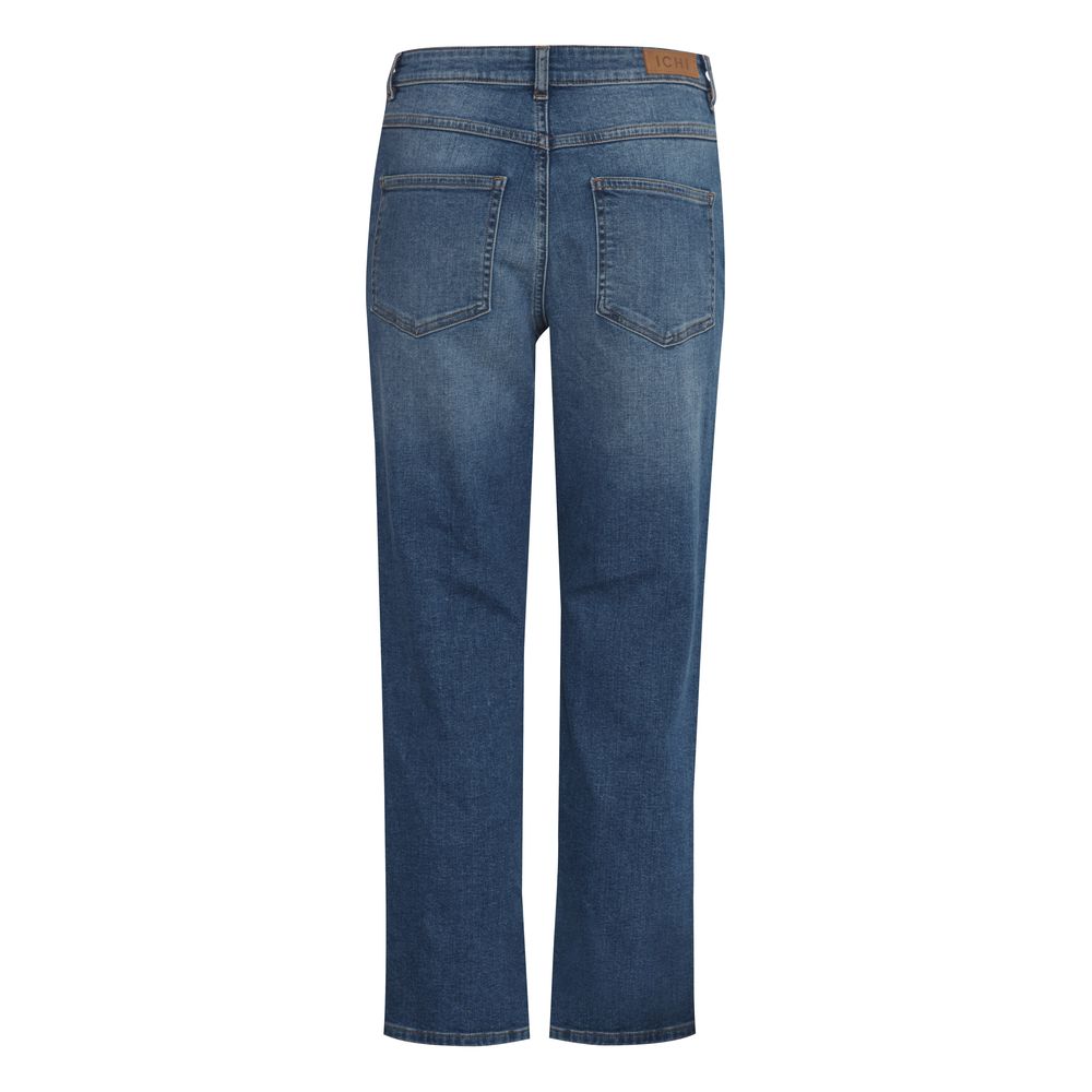ICHI Blue Cotton Mom Jeans | Regal Royce