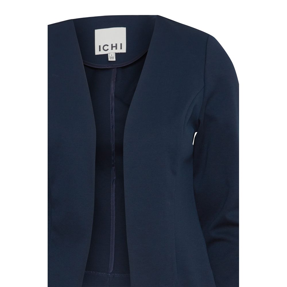 ICHI Blue Polyester Blazer | Regal Royce