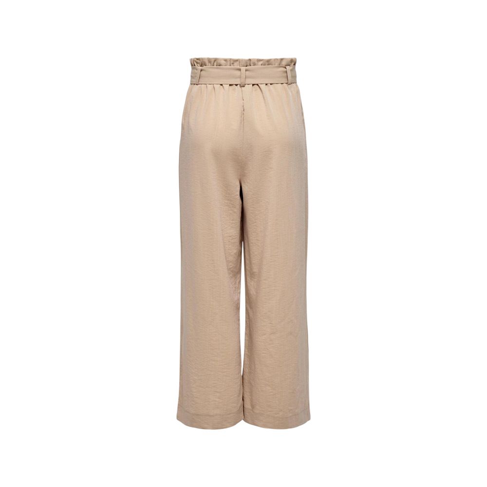 Only Beige Viscose Casual Pants | Regal Royce