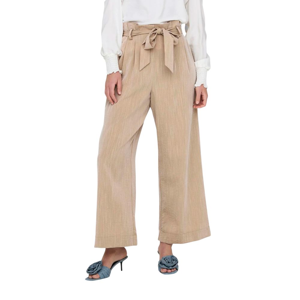 Only Beige Viscose Casual Pants | Regal Royce