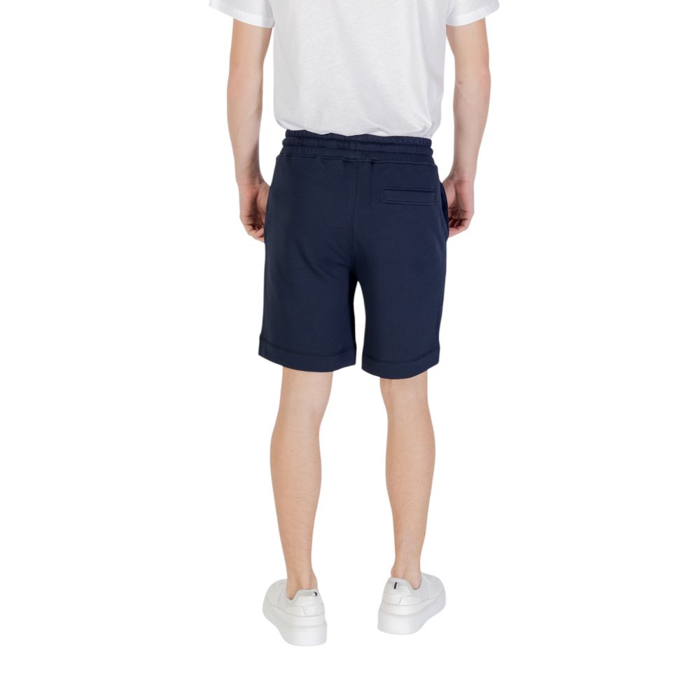 Hugo Boss Blue Cotton Bermuda Shorts | Regal Royce