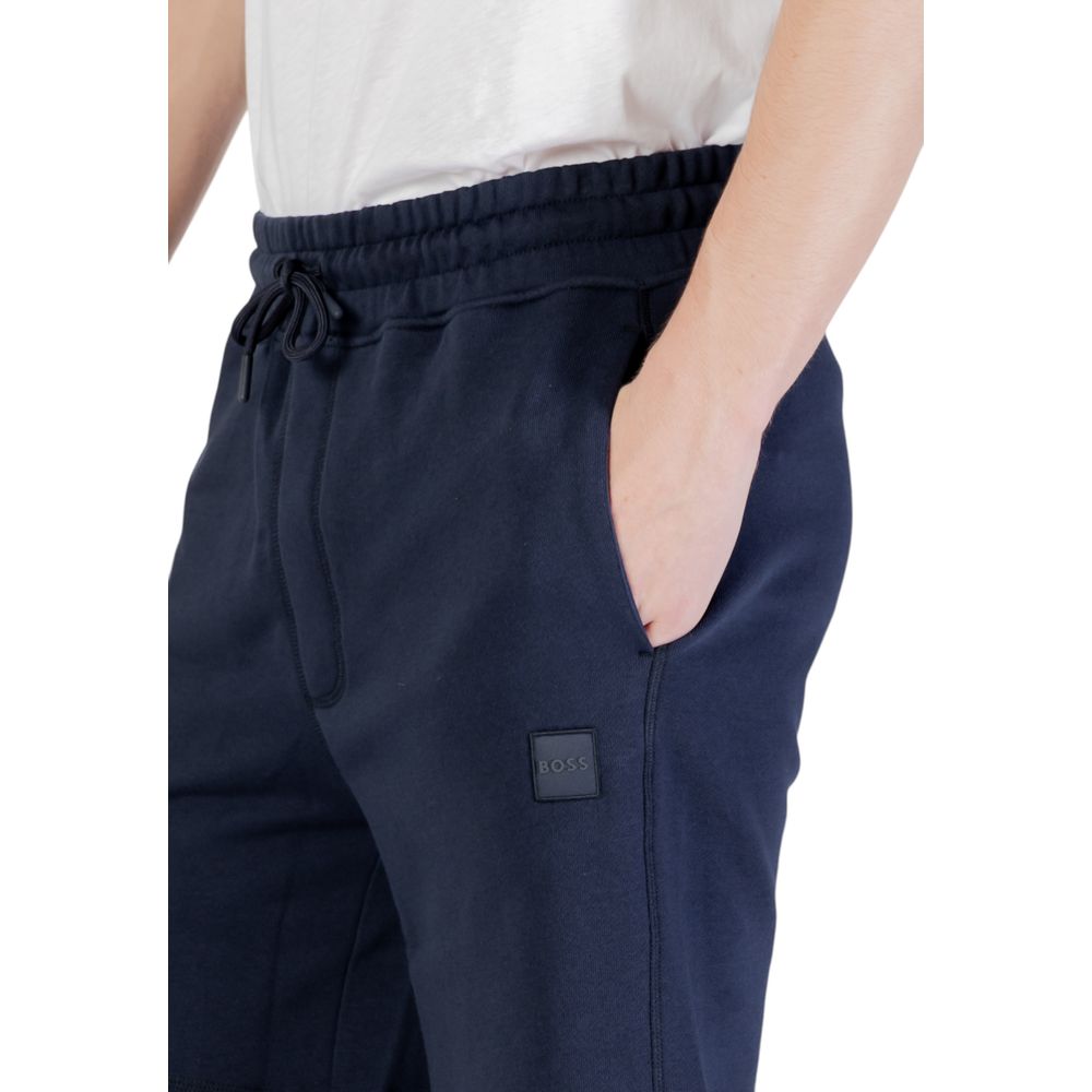 Hugo Boss Blue Cotton Bermuda Shorts | Regal Royce