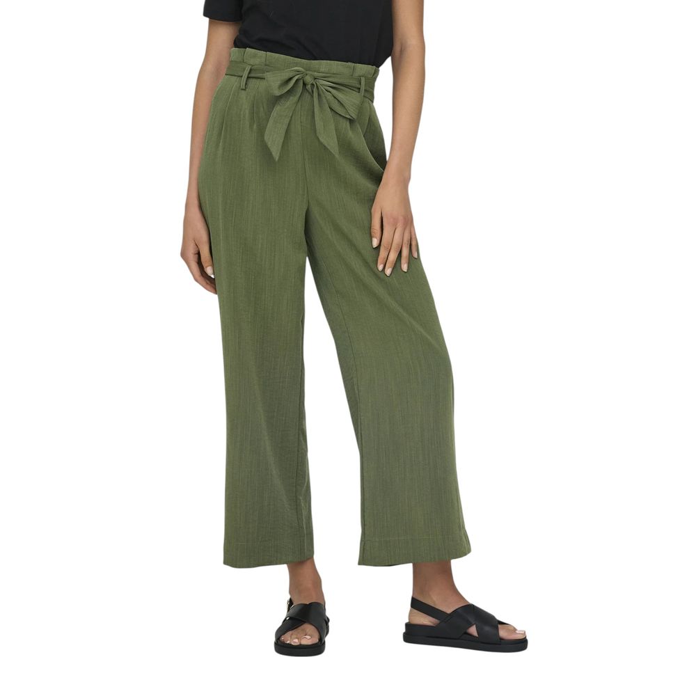 Only Green Viscose Casual Pants | Regal Royce