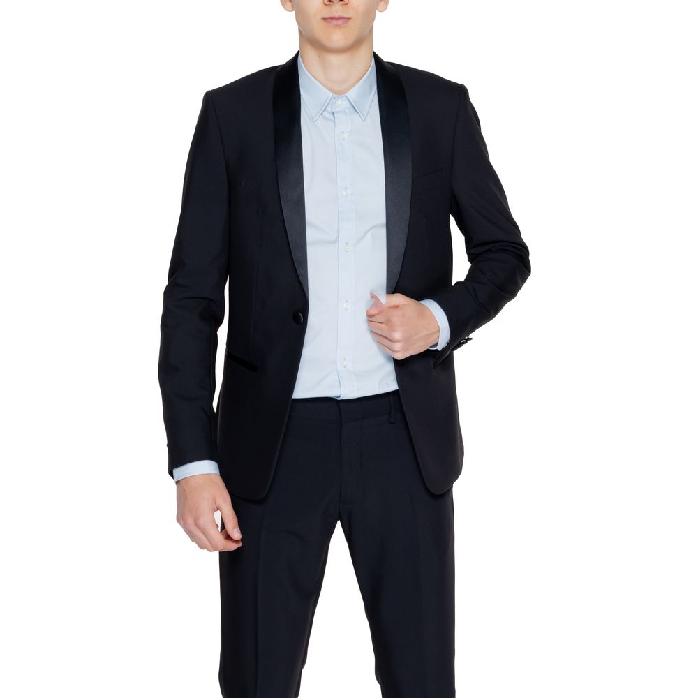 Antony Morato Black Polyester Blazer | Regal Royce