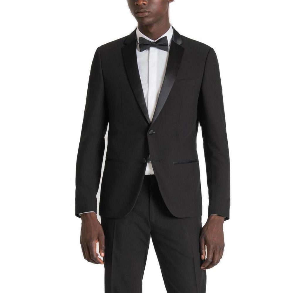Antony Morato Black Polyester Blazer | Regal Royce