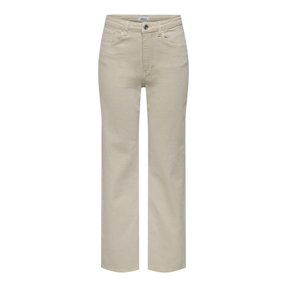 Only Beige Cotton Relaxed Fit Jeans | Regal Royce