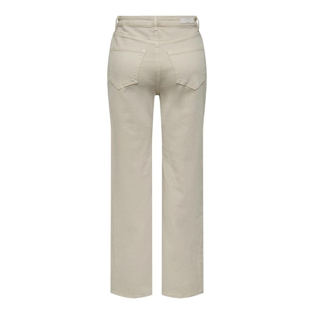 Only Beige Cotton Relaxed Fit Jeans | Regal Royce