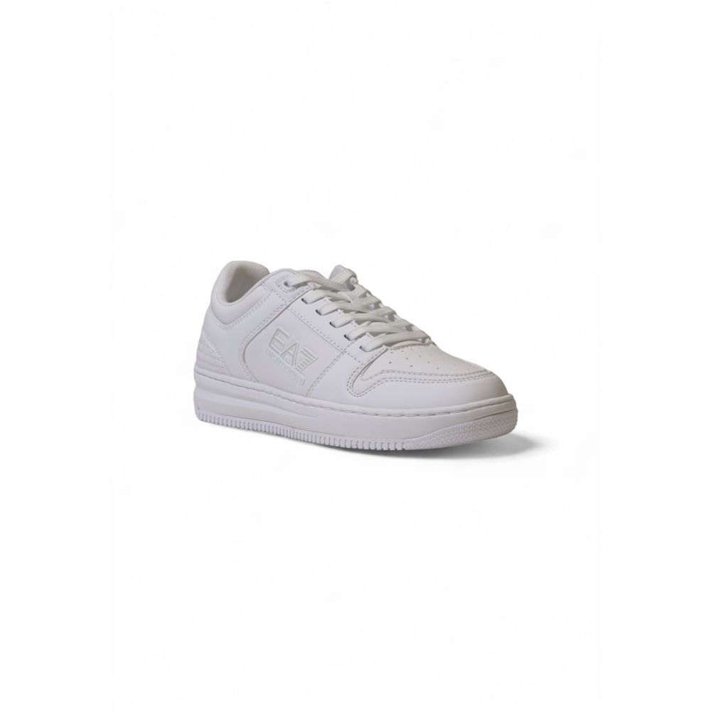 EA7 Emporio Armani White Polyester Athletic Sneakers | Regal Royce