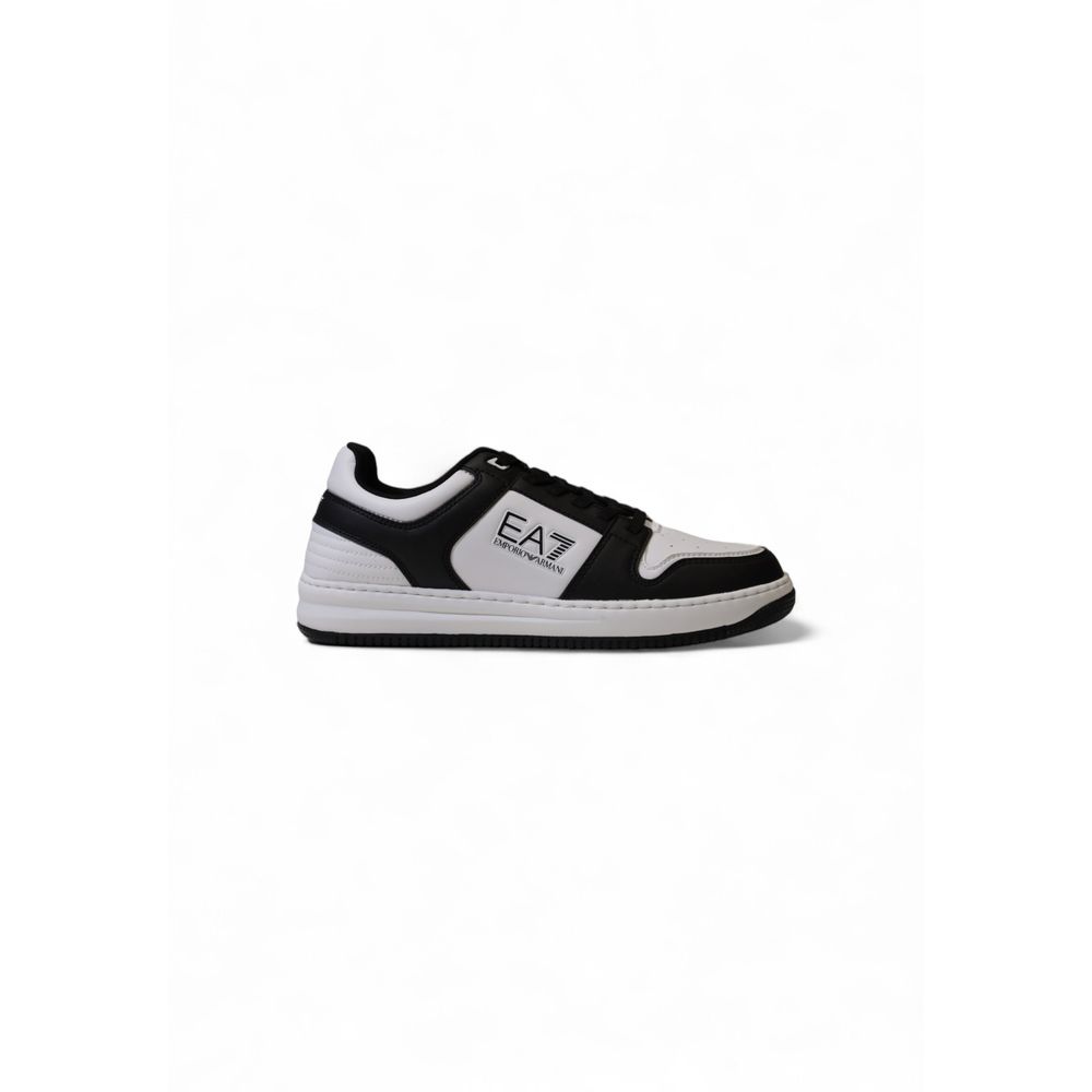 EA7 Emporio Armani Black And White Polyester Athletic Sneakers | Regal Royce