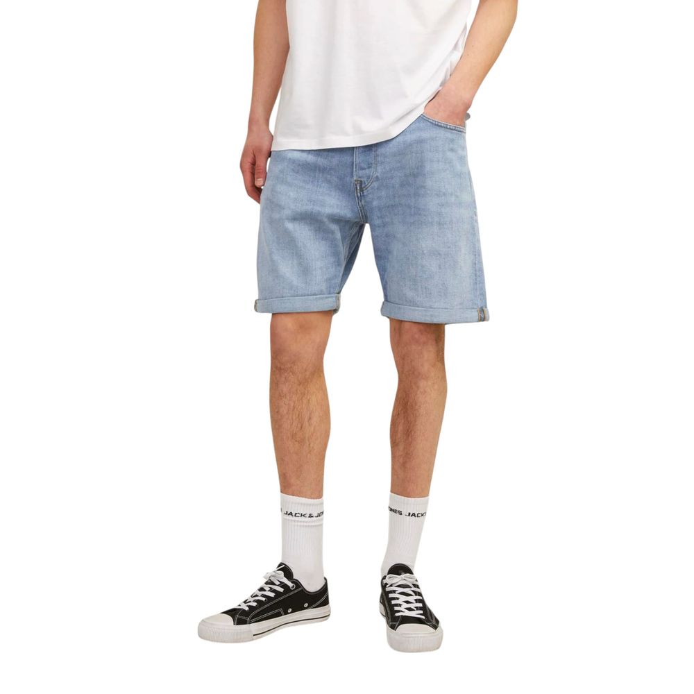 Jack Jones Light Blue Cotton Bermuda Shorts | Regal Royce