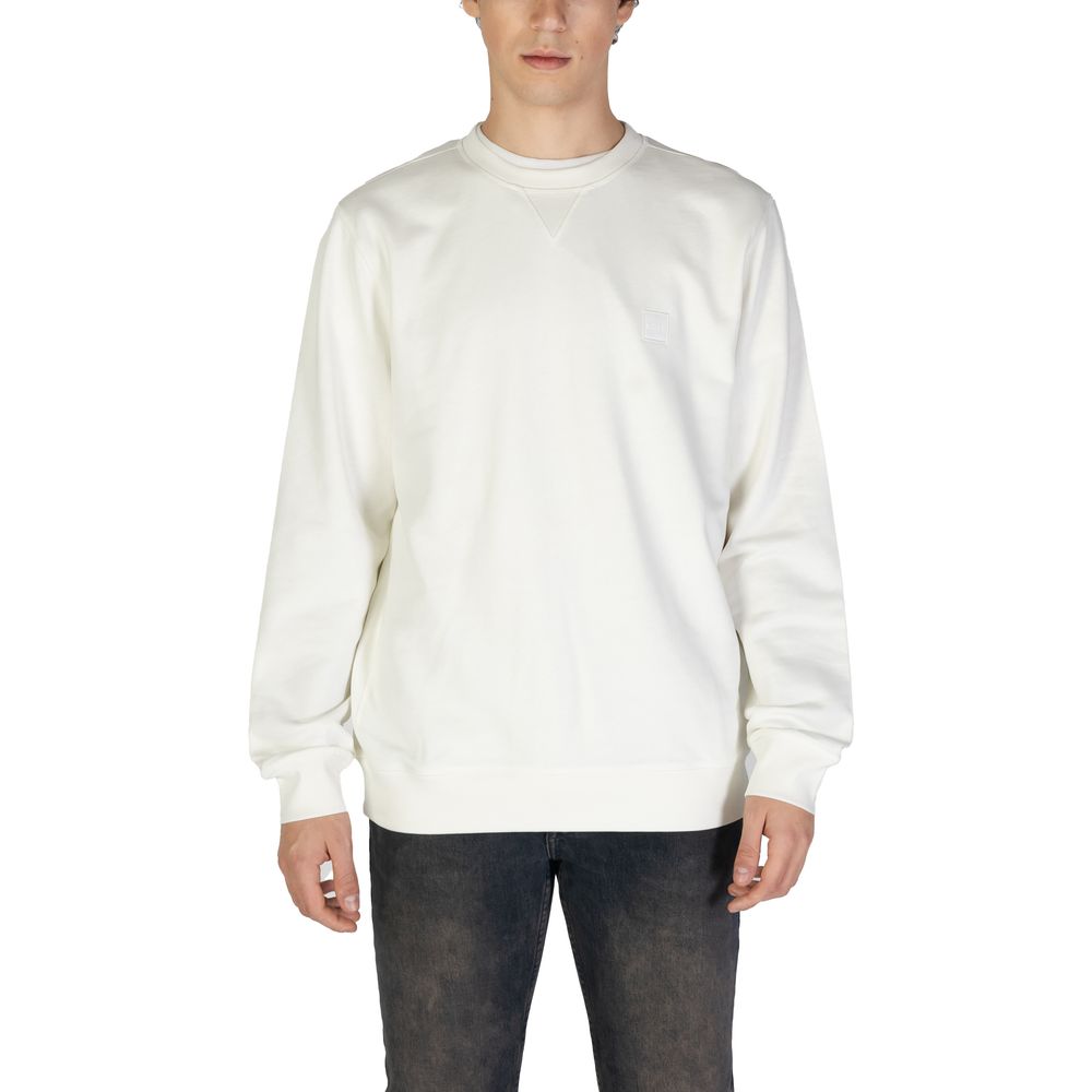 Hugo Boss White Cotton Sweatshirt | Regal Royce
